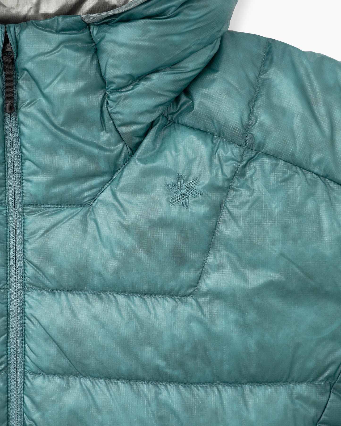1000FP Sputtering Hooded Down Jacket Moss Agate
