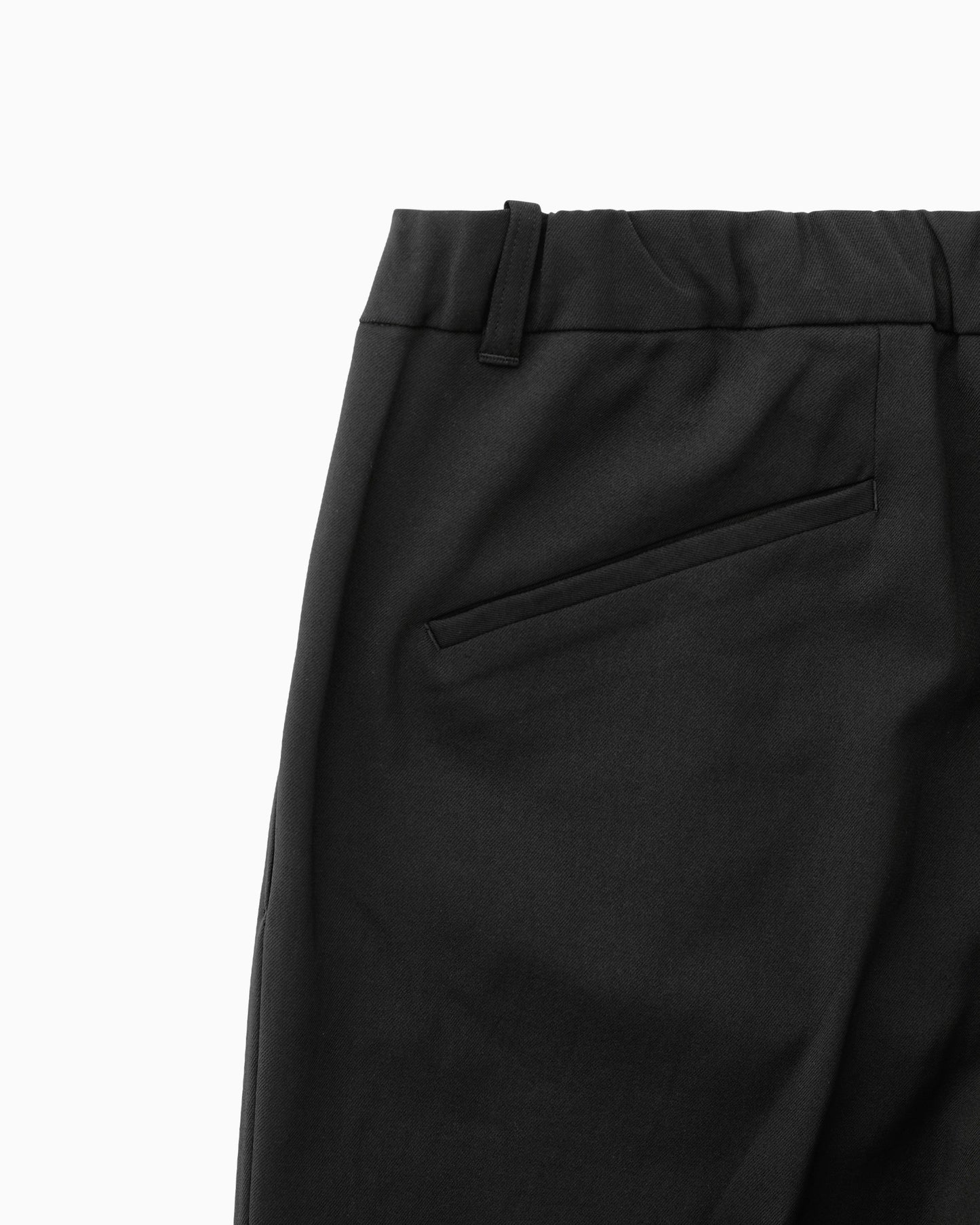 One Tuck Straight Pants Black