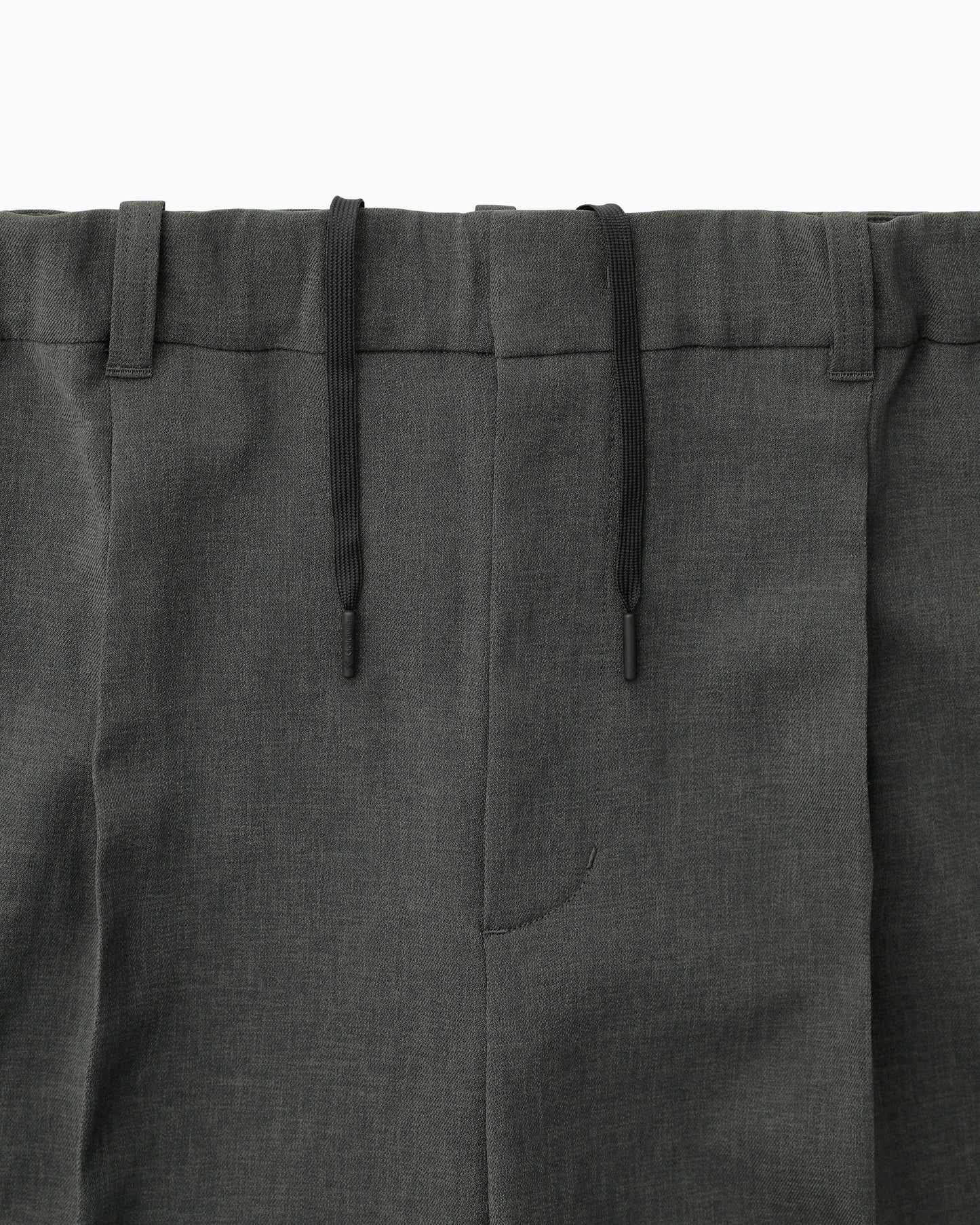 One Tuck Straight Pants Mix Gray