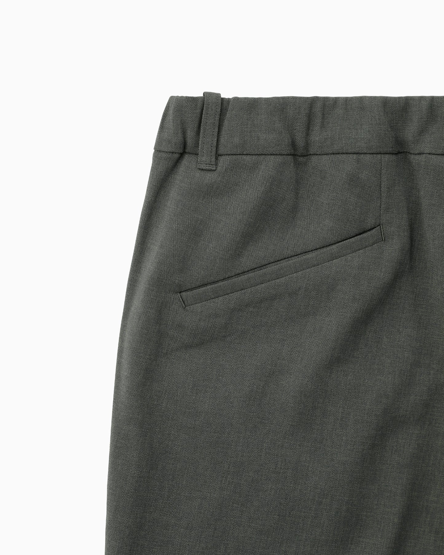 One Tuck Straight Pants Mix Gray