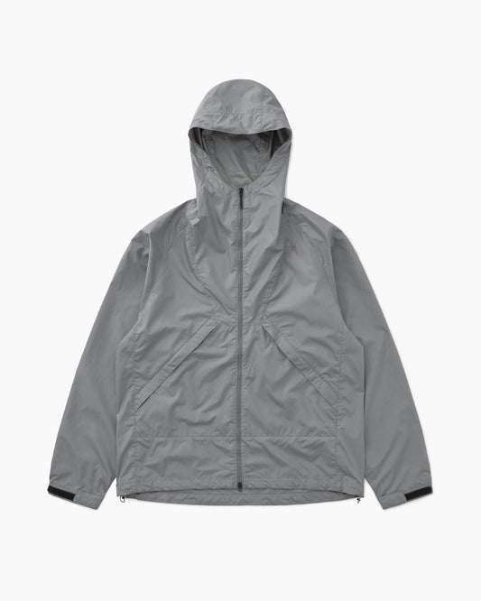 Rip-stop Hooded Jacket Metallic Gray