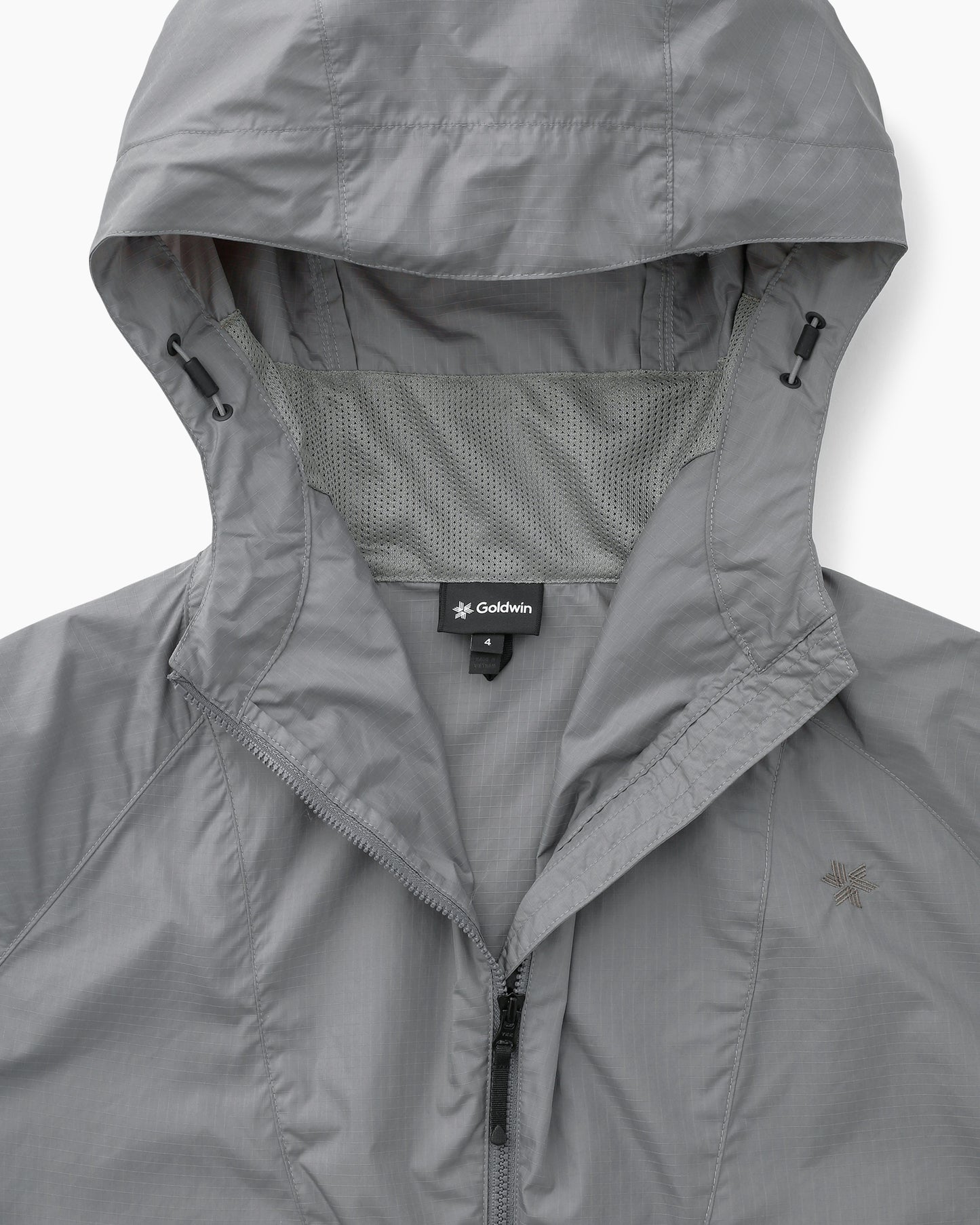 Rip-stop Hooded Jacket Metallic Gray