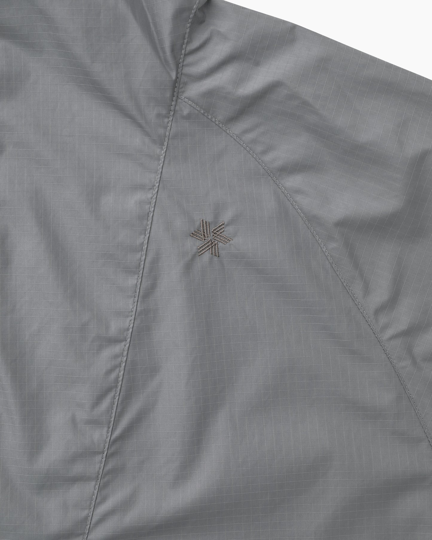 Rip-stop Hooded Jacket Metallic Gray