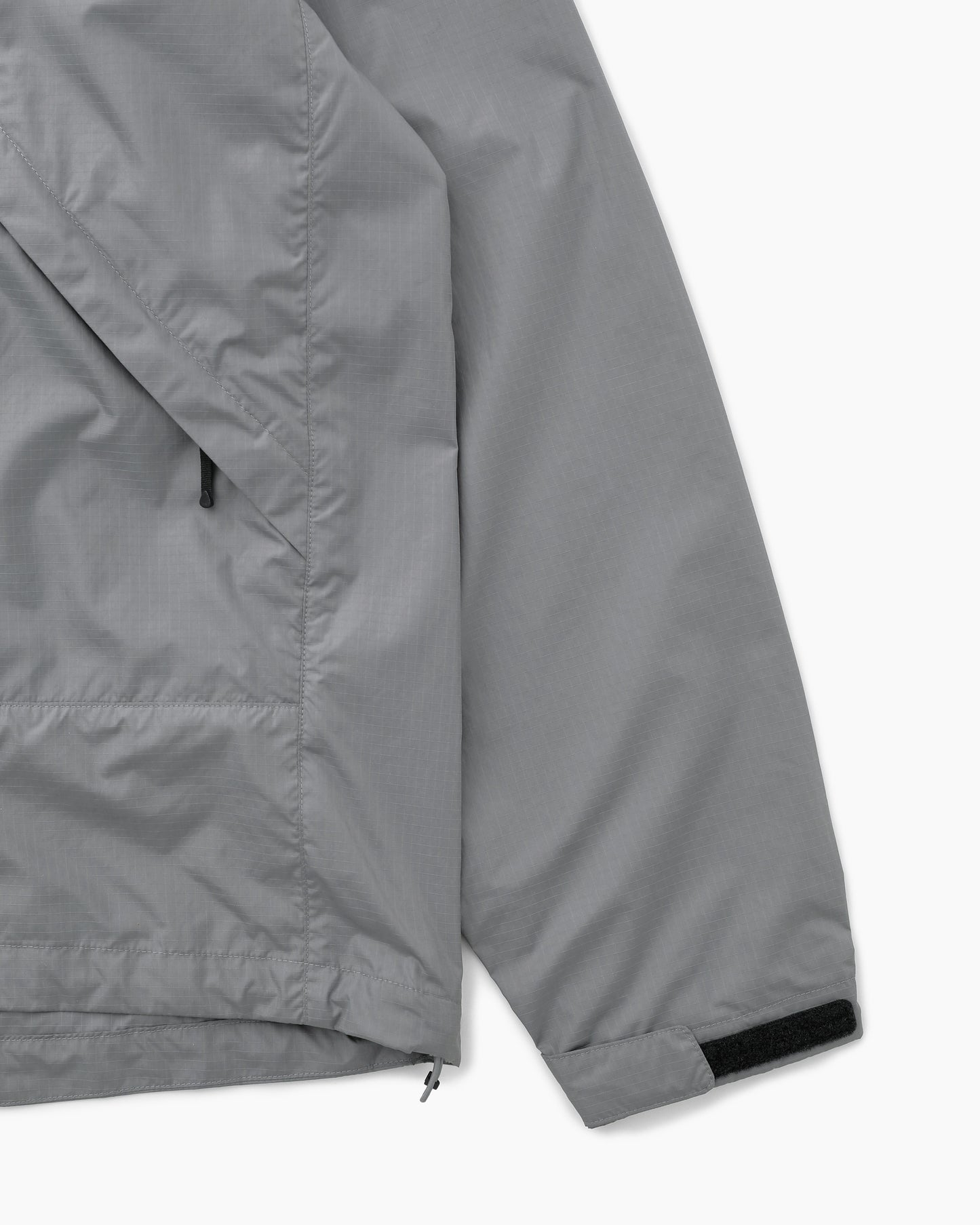 Rip-stop Hooded Jacket Metallic Gray