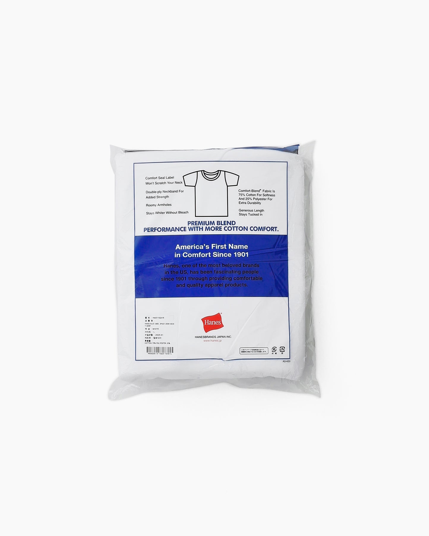 Blue Label 3P Crew Neck T-Shirt White