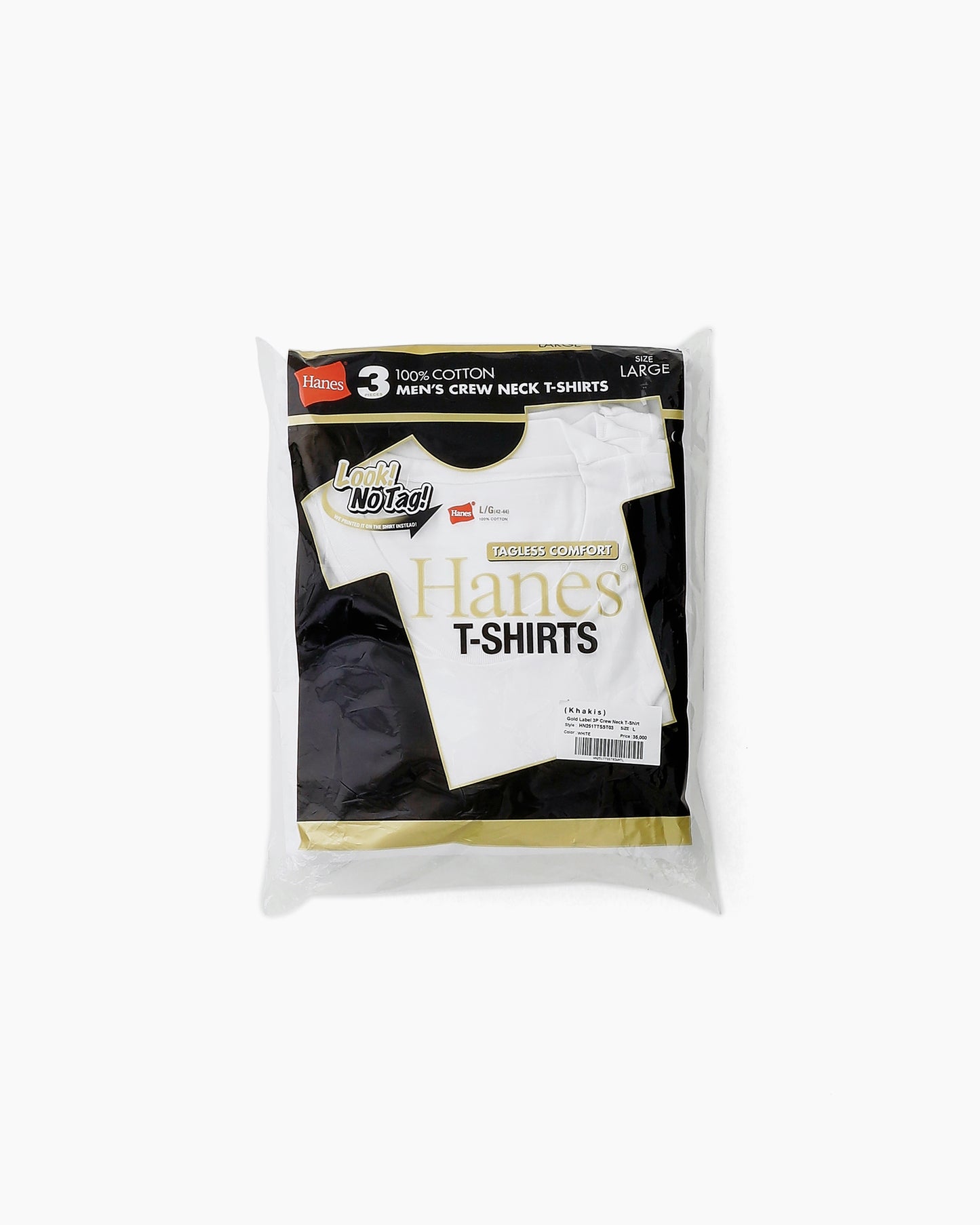 Gold Label 3P Crew Neck T-Shirt White