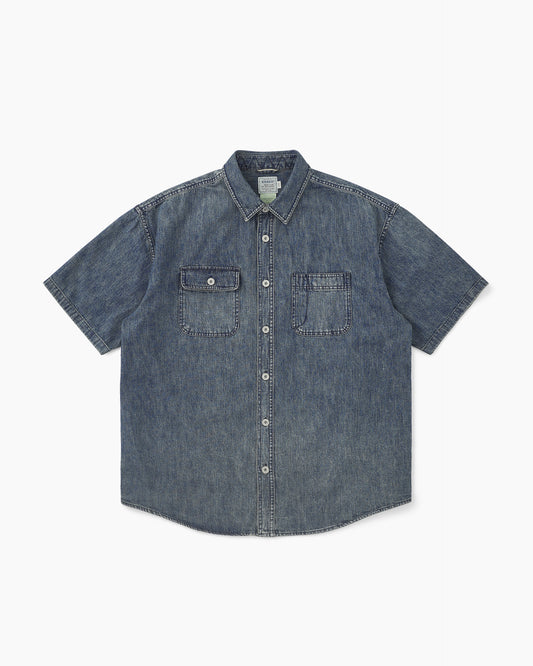 2P Denim S/S Shirt Dark Blue