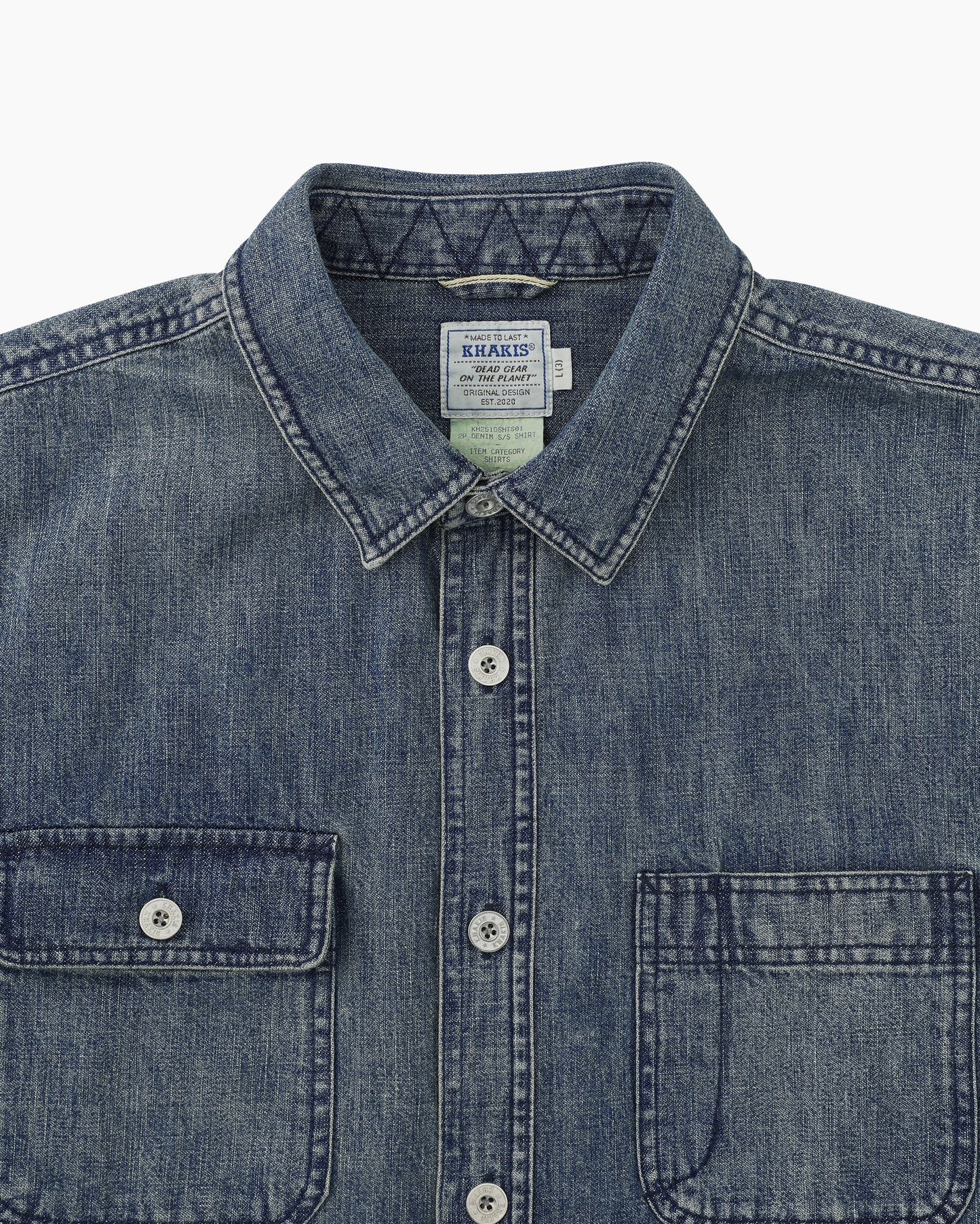 2P Denim S/S Shirt Dark Blue