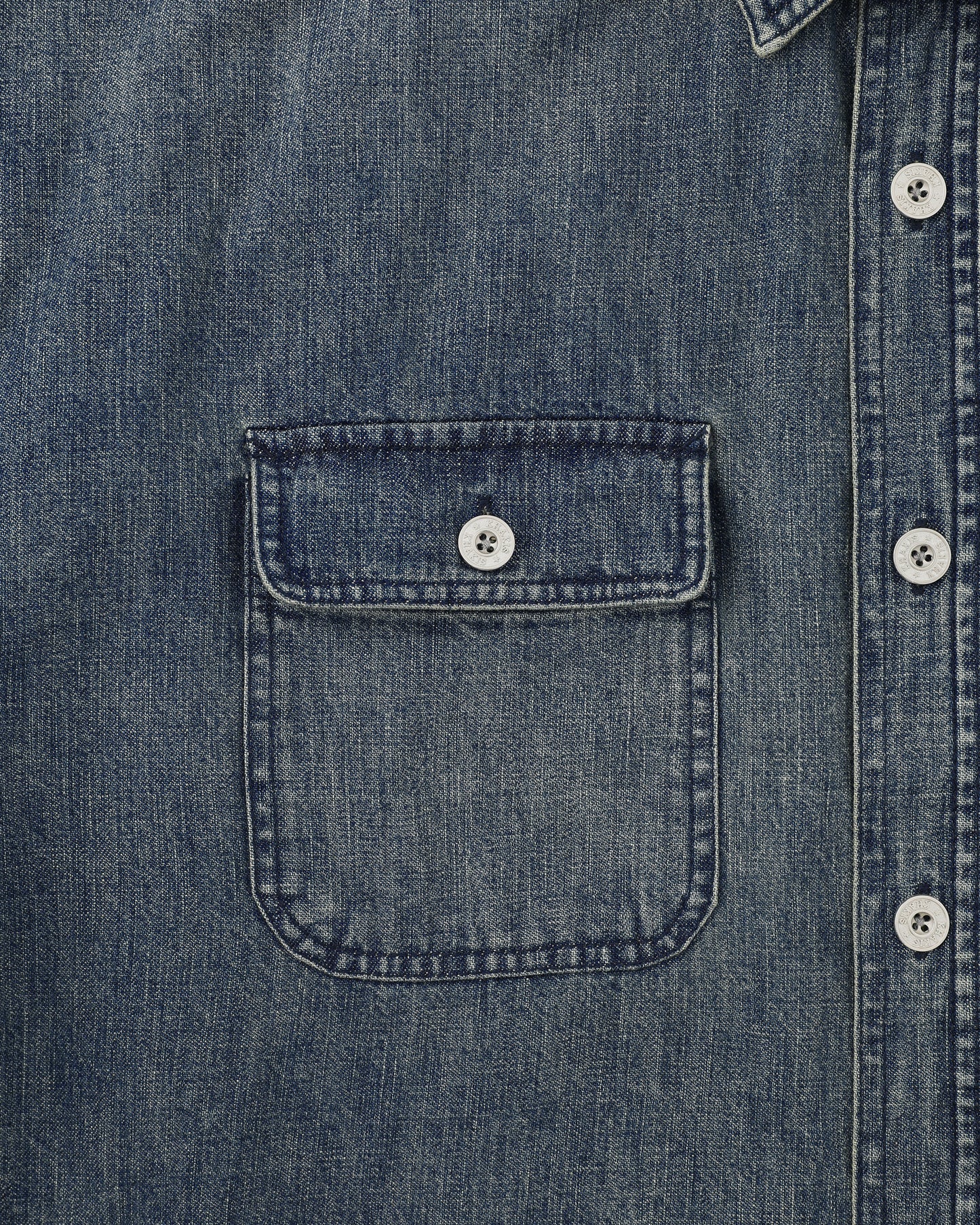 2P Denim S/S Shirt Dark Blue