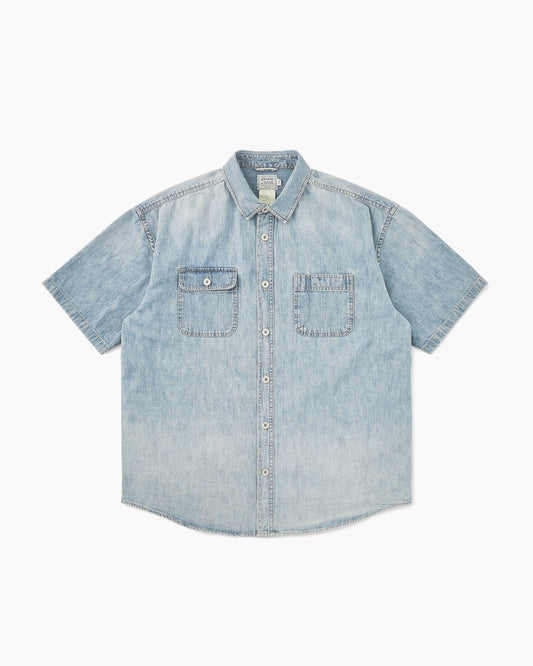 2P Denim S/S Shirt Light Blue