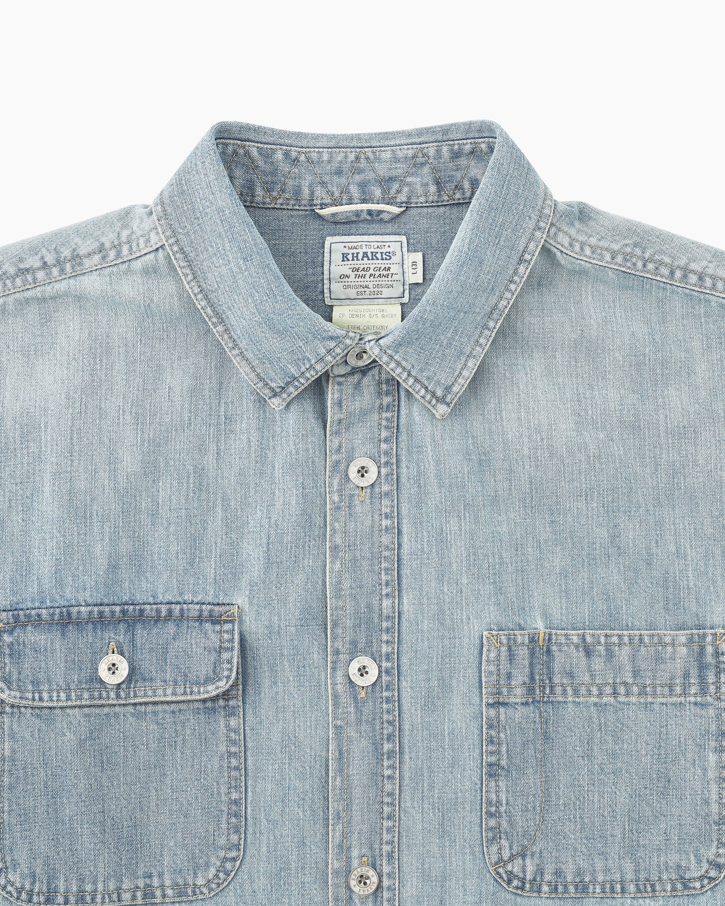 2P Denim S/S Shirt Light Blue