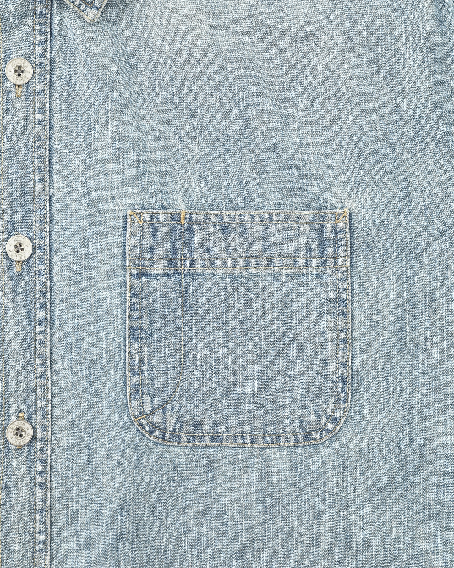 2P Denim S/S Shirt Light Blue