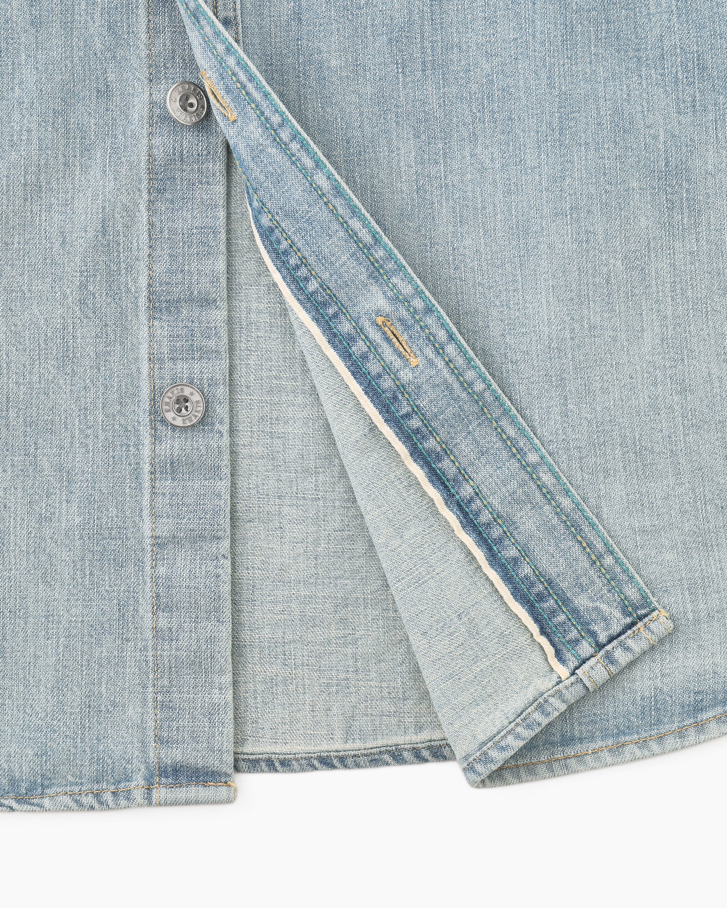 2P Denim S/S Shirt Light Blue