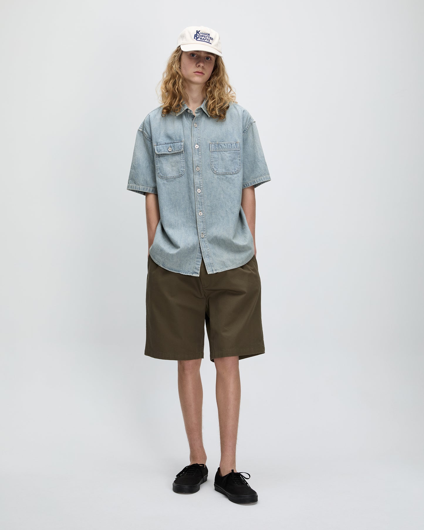 2P Denim S/S Shirt Light Blue