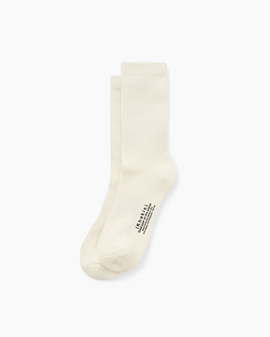 3P Stock Crew Socks Ivory