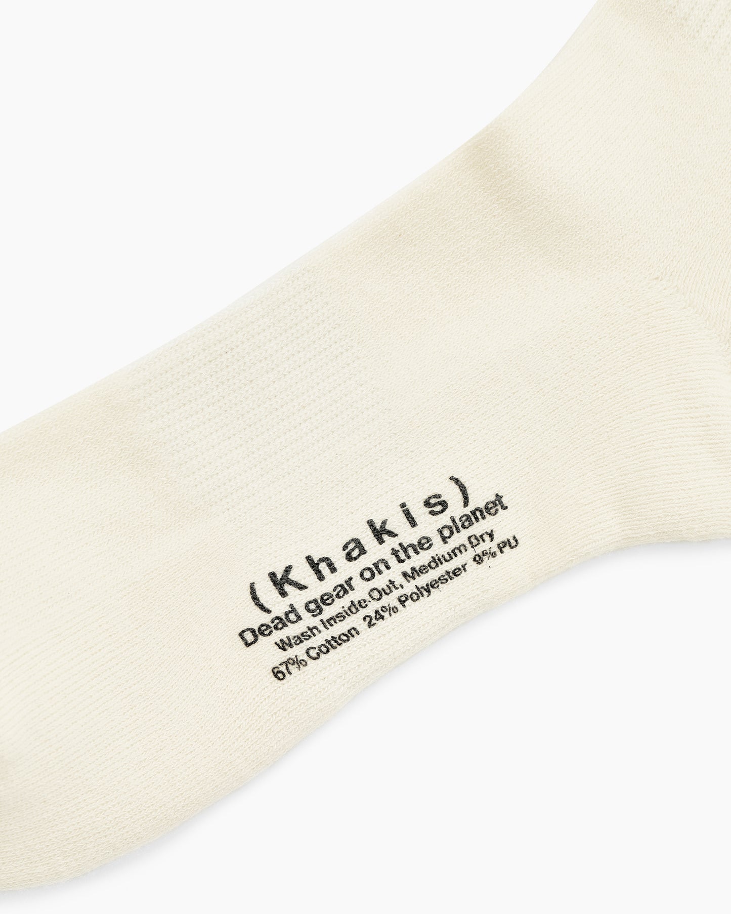 3P Stock Crew Socks Ivory
