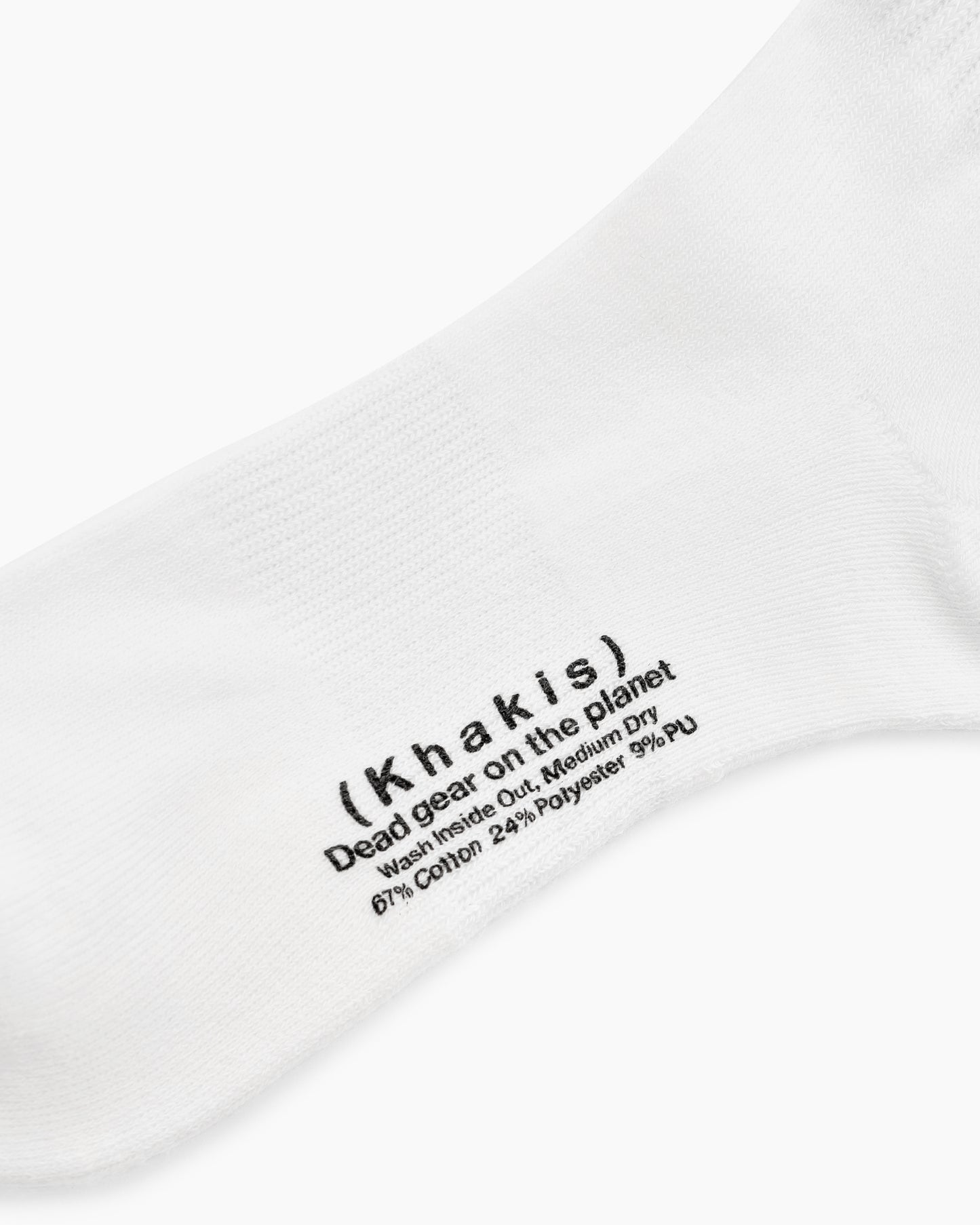 3P Stock Crew Socks White