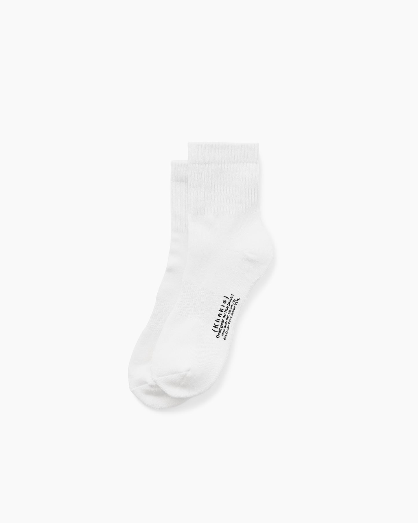 3P Stock Quarter Socks White