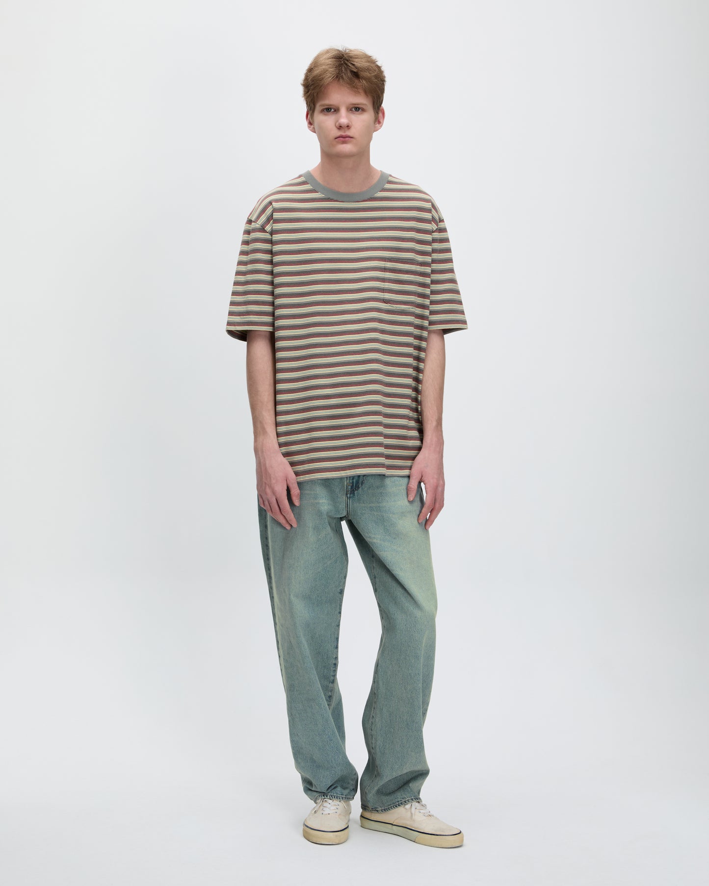 Border S/S Tee Grey
