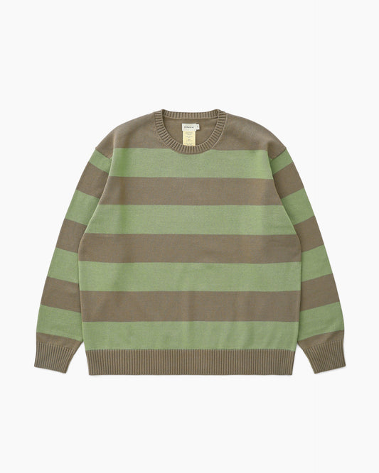Border Stripe Sweater Sage/Green