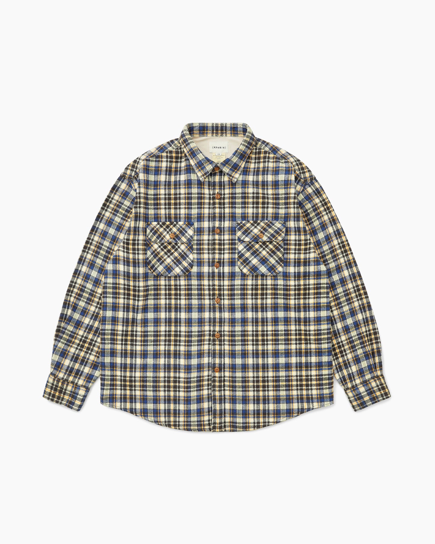 Brushed Plaid Shirt Royal Blue