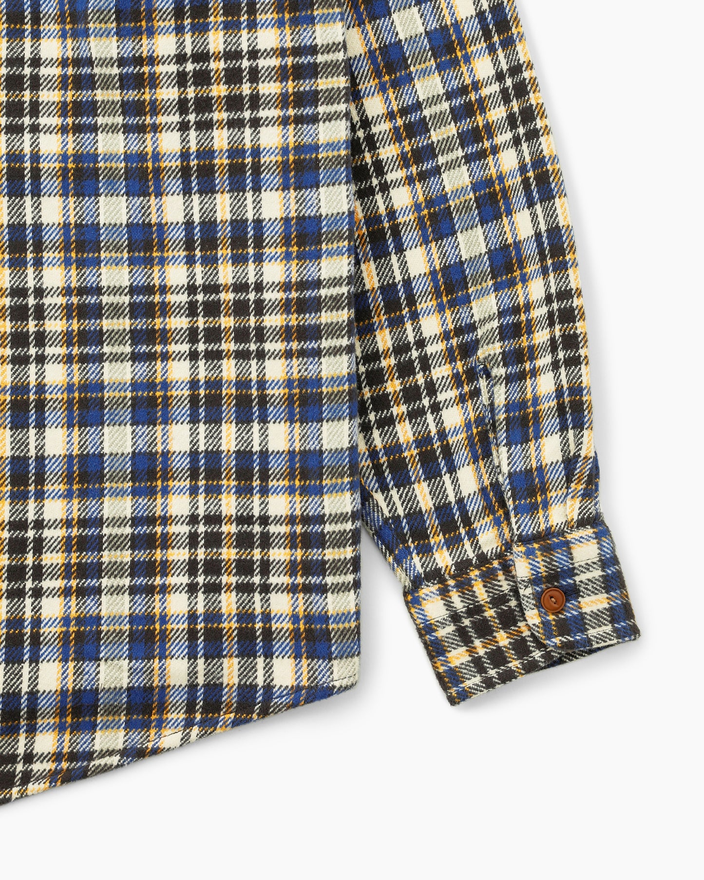 Brushed Plaid Shirt Royal Blue
