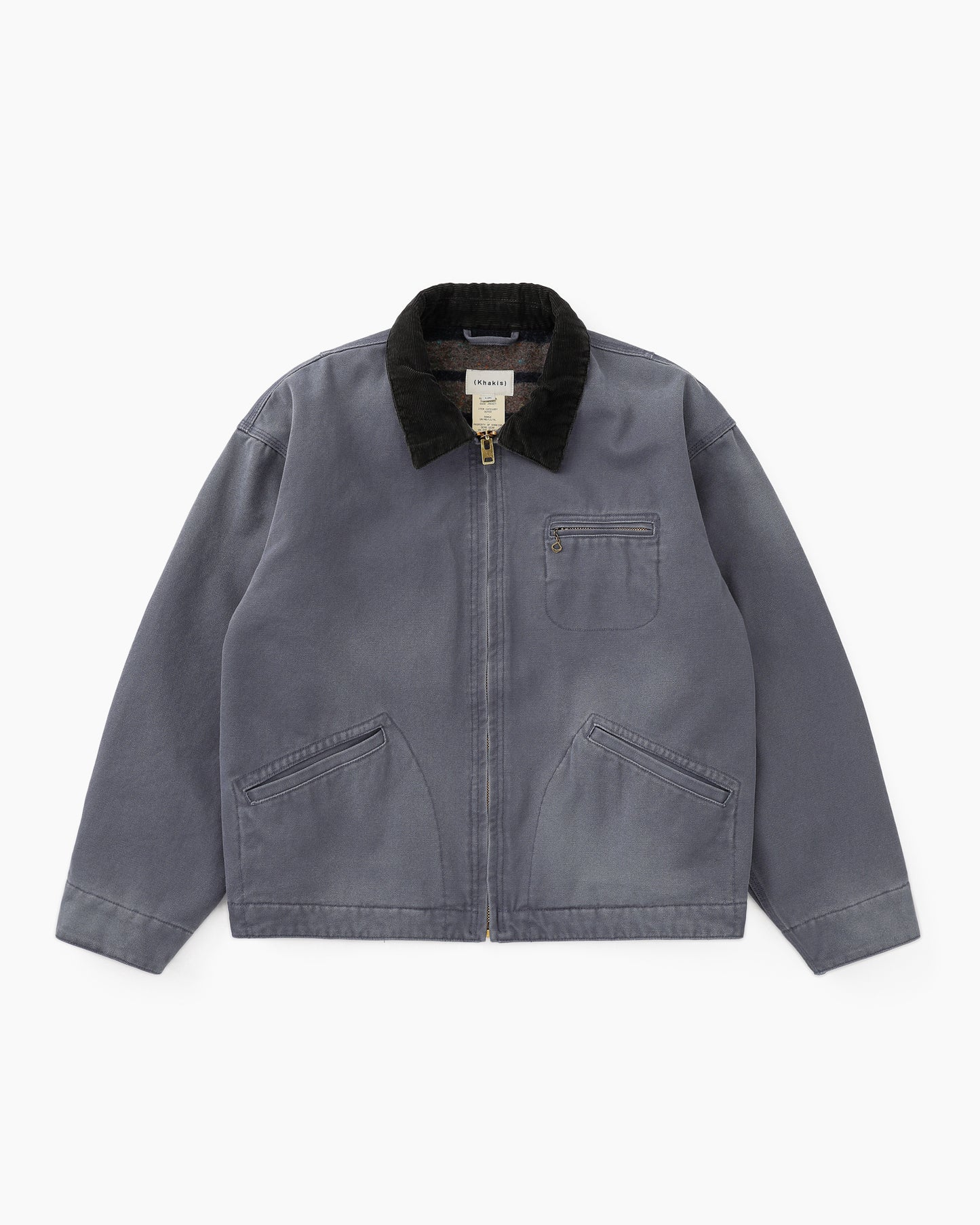 Distressed Duck Jacket Pale Navy
