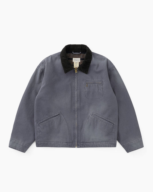 Distressed Duck Jacket Pale Navy
