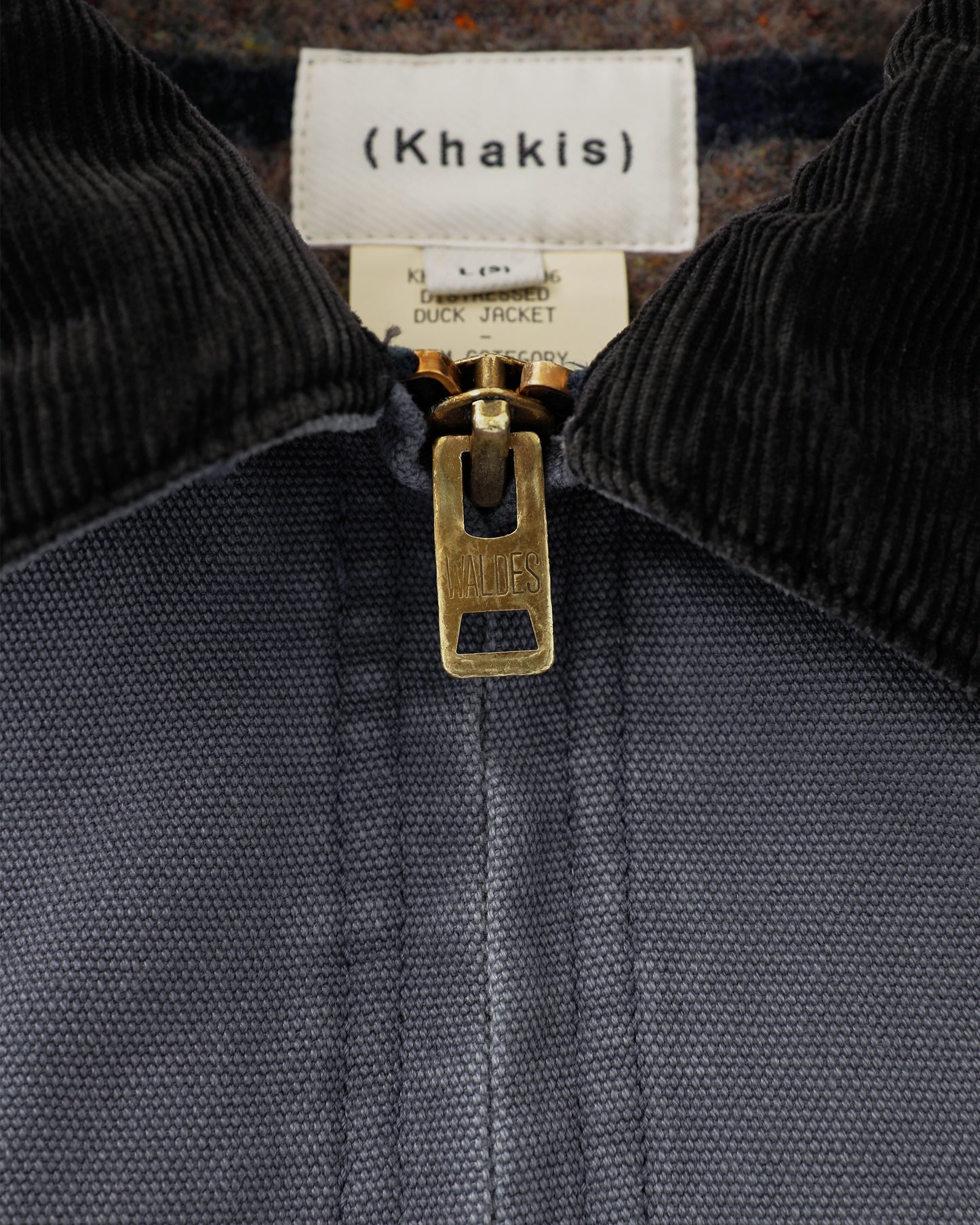 Distressed Duck Jacket Pale Navy