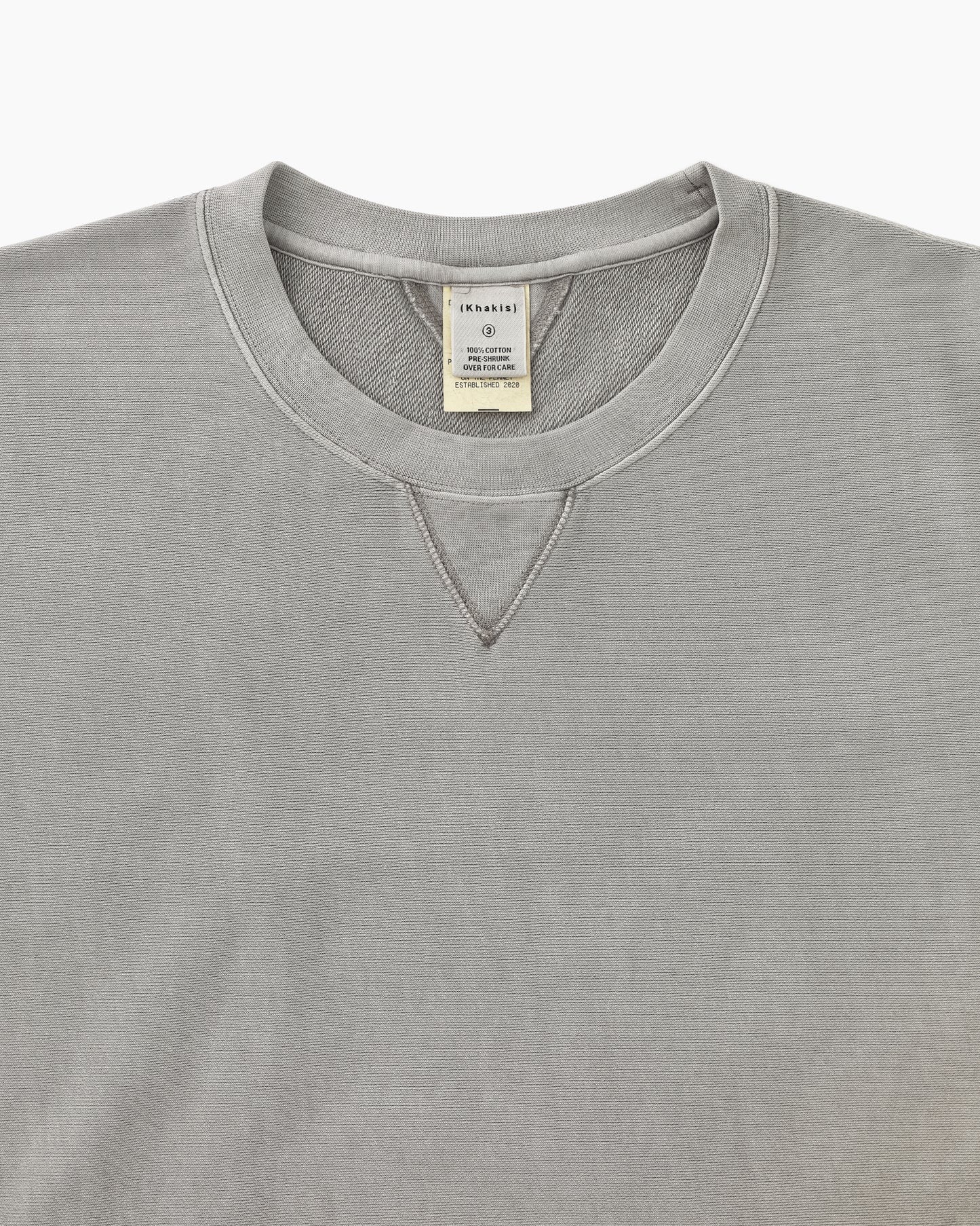 Dyed Stock Crewneck Warm Grey