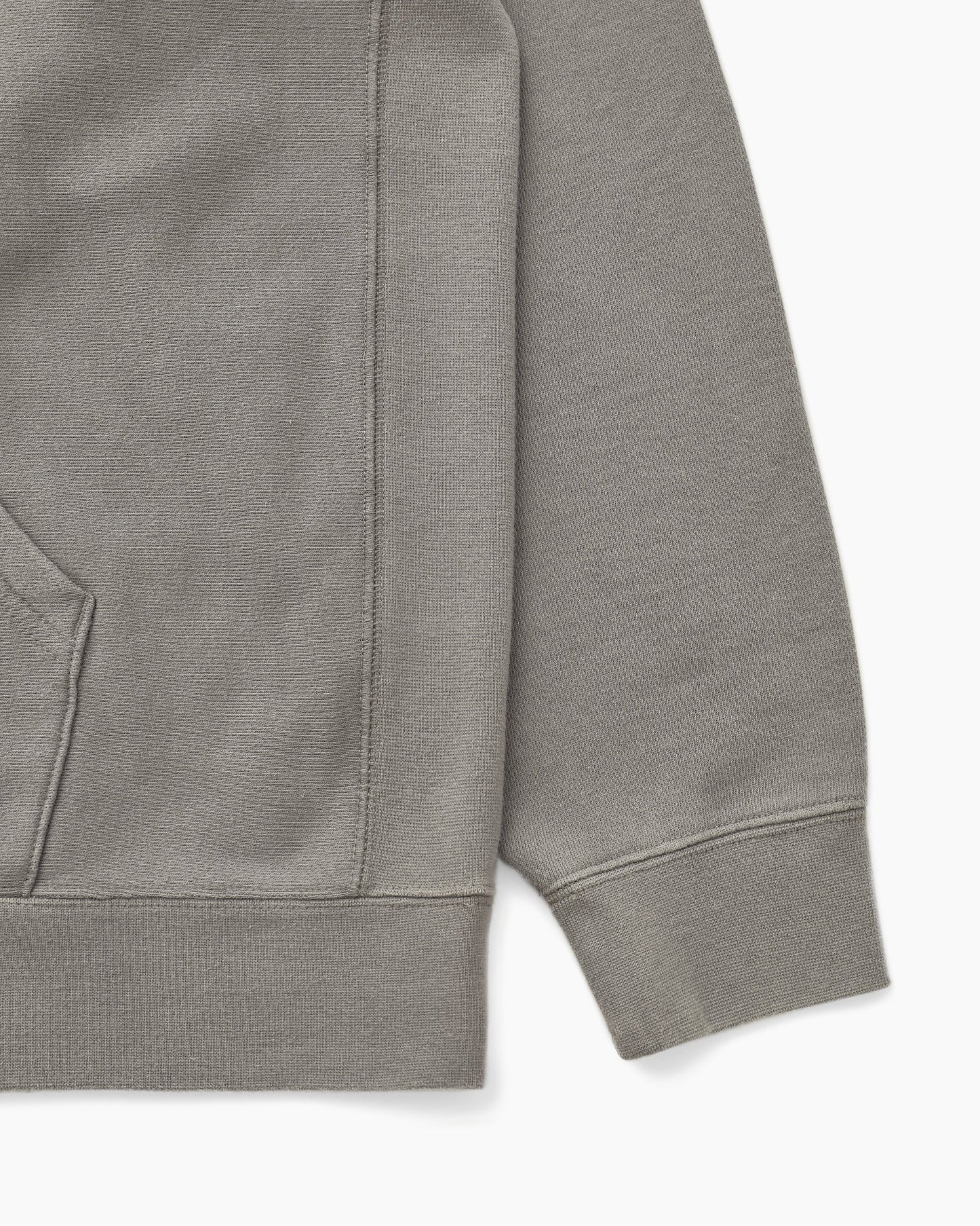 Half Button Hoodie Grey