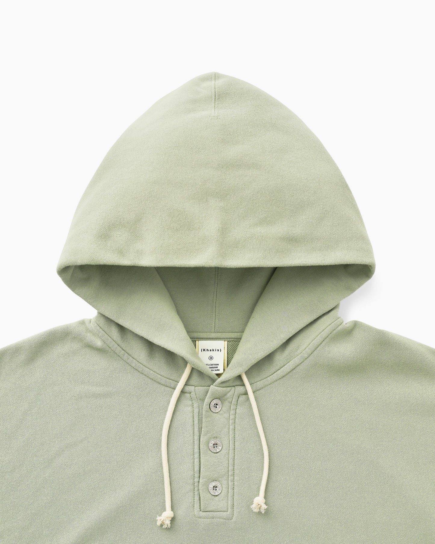 Half Button Hoodie Moss