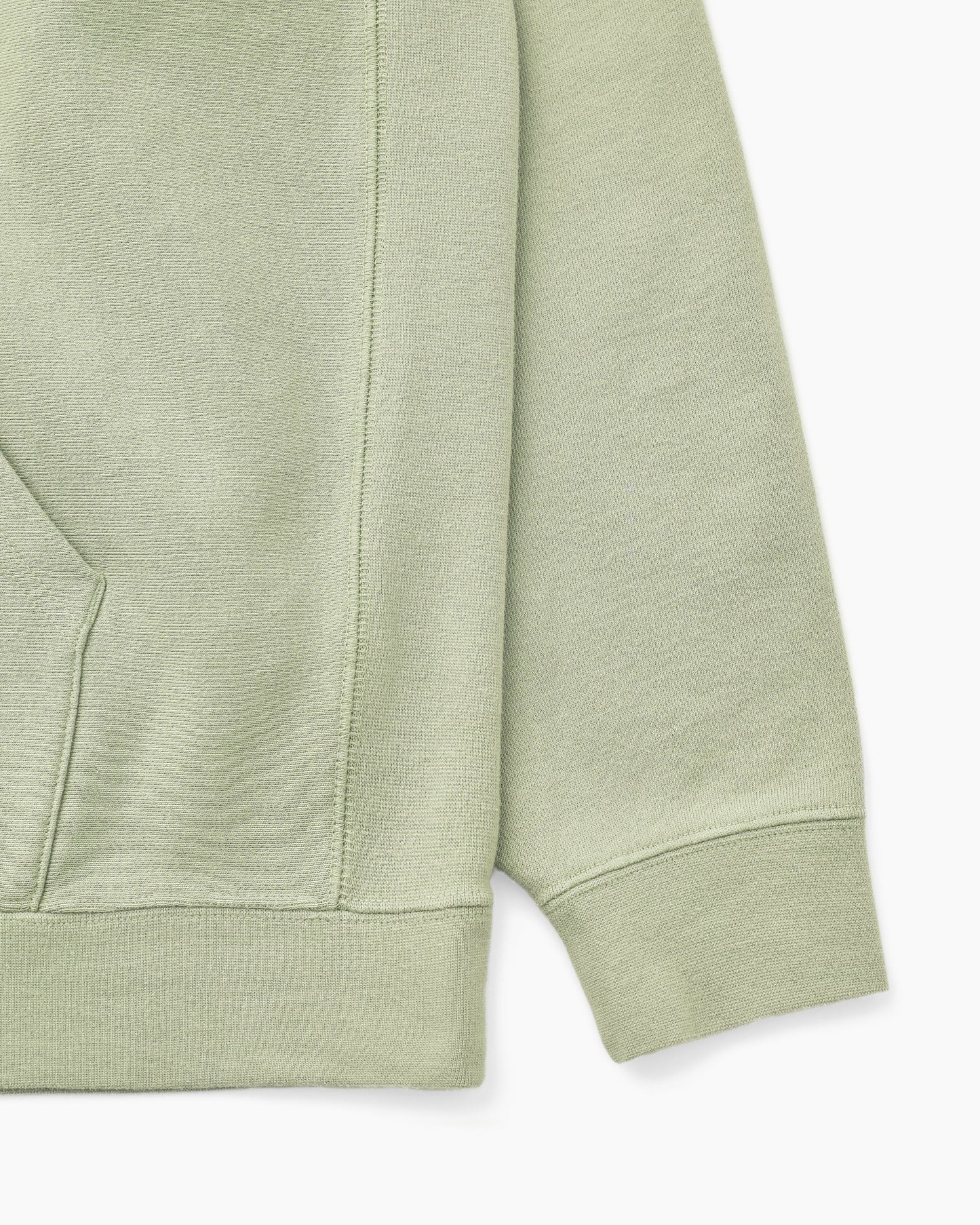 Half Button Hoodie Moss