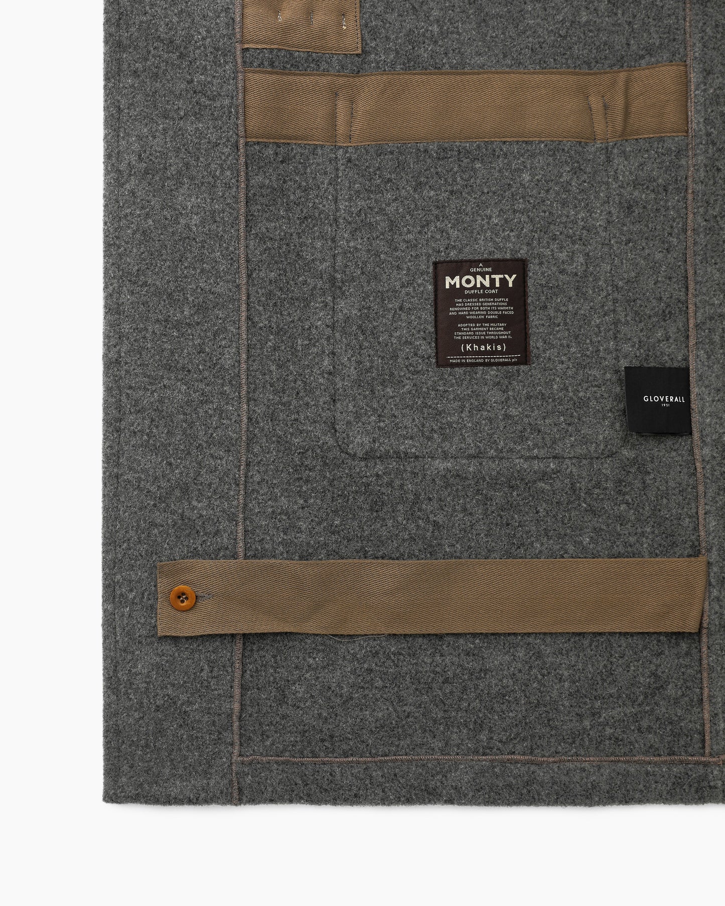 Khakis Gloverall Monty Duffle Coat Grey