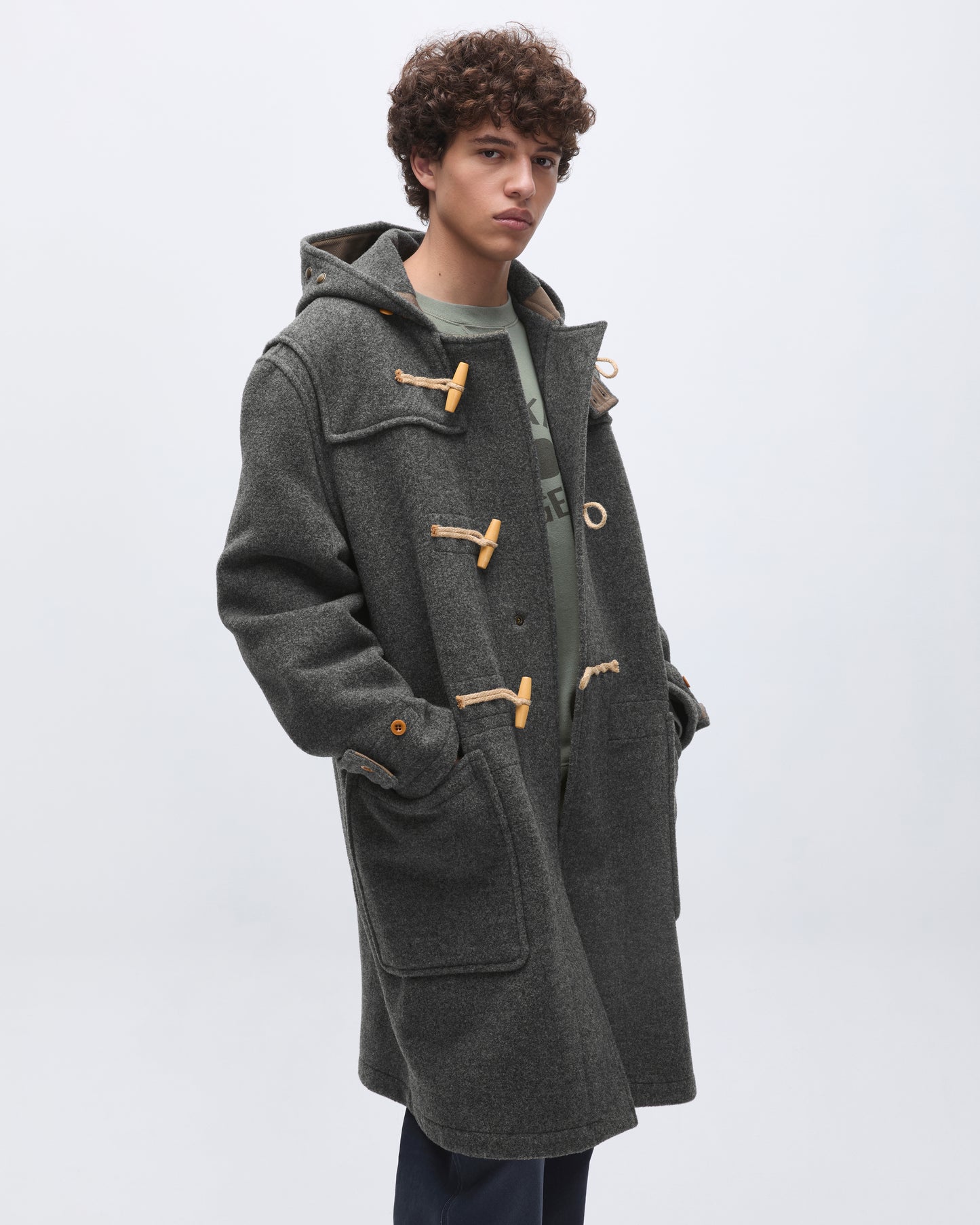 Khakis Gloverall Monty Duffle Coat Grey