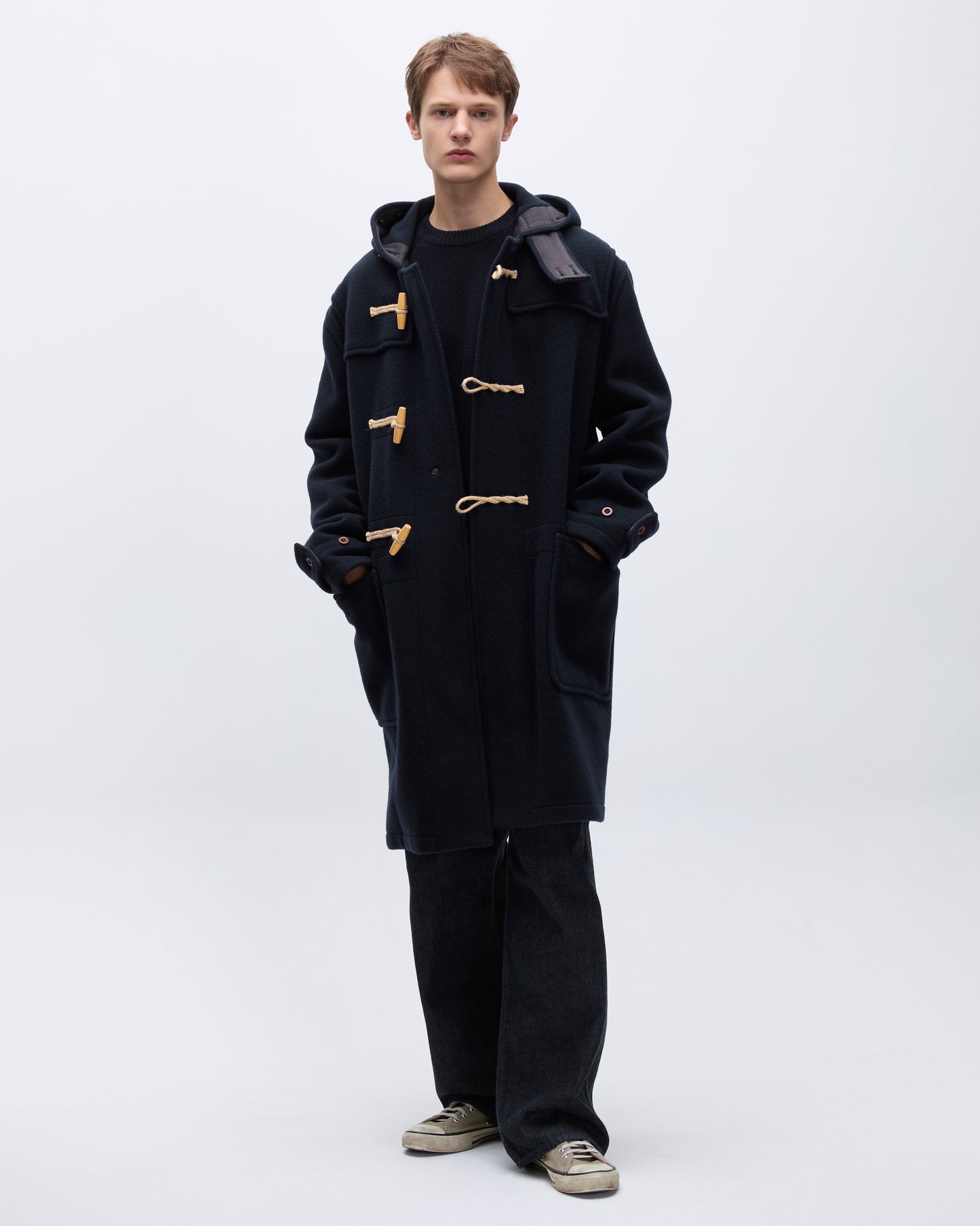 Khakis Gloverall Monty Duffle Coat Navy