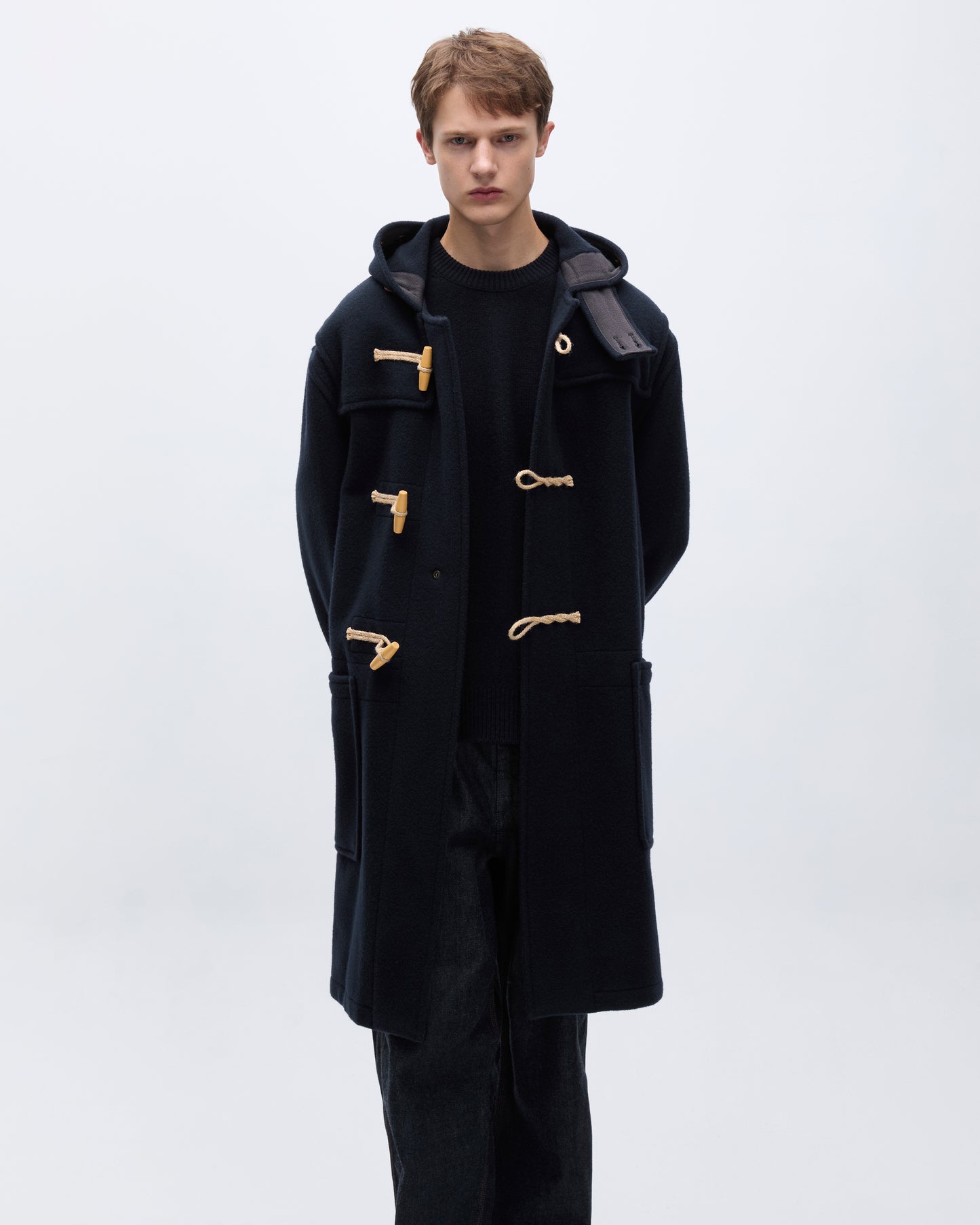 Khakis Gloverall Monty Duffle Coat Navy