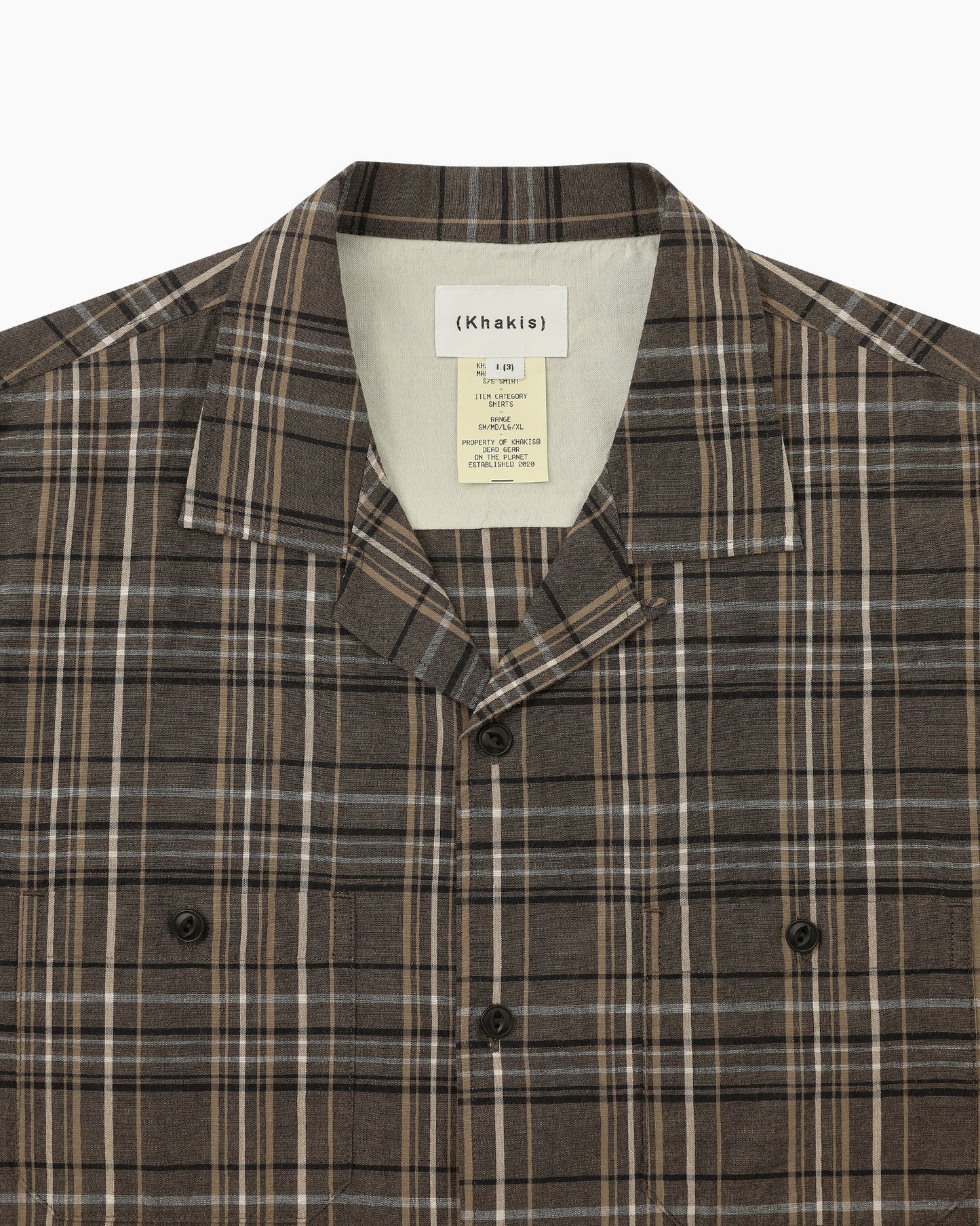 Madras Check S/S Shirt Black
