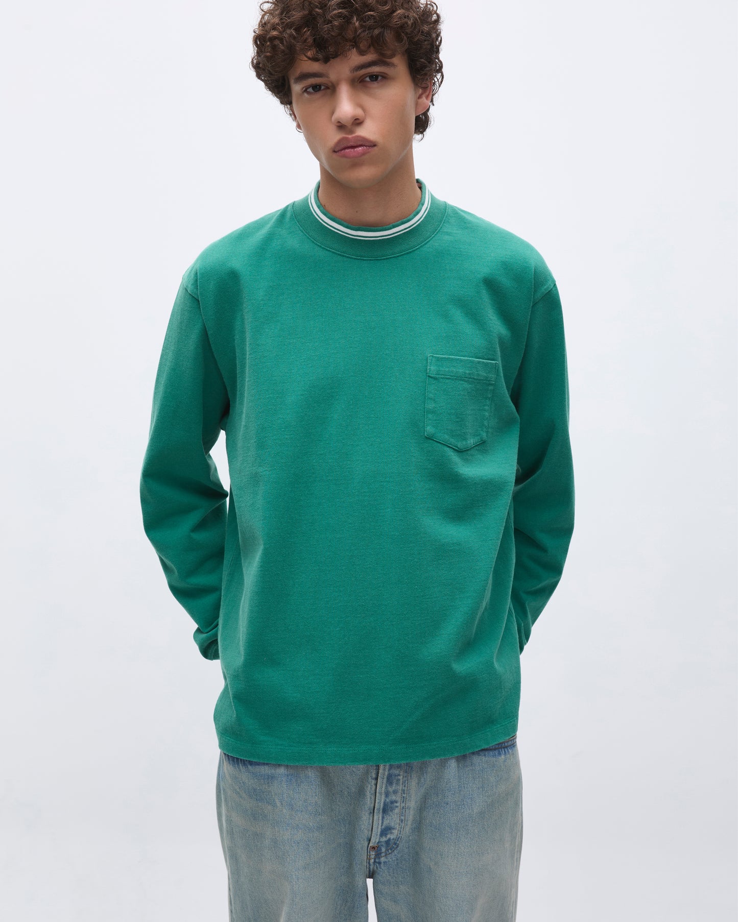 Mockneck L/S Tee Green