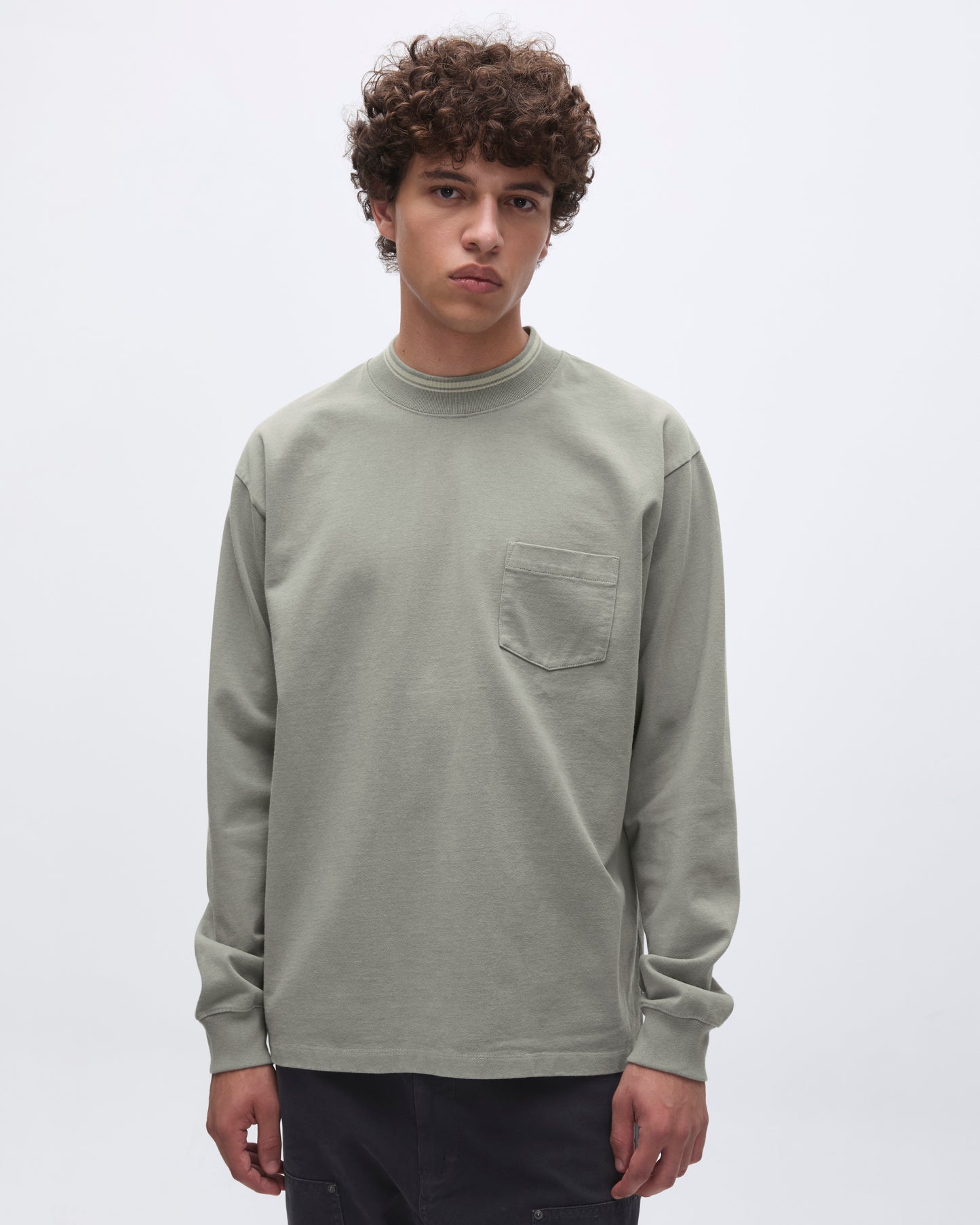 Mockneck L/S Tee Grey