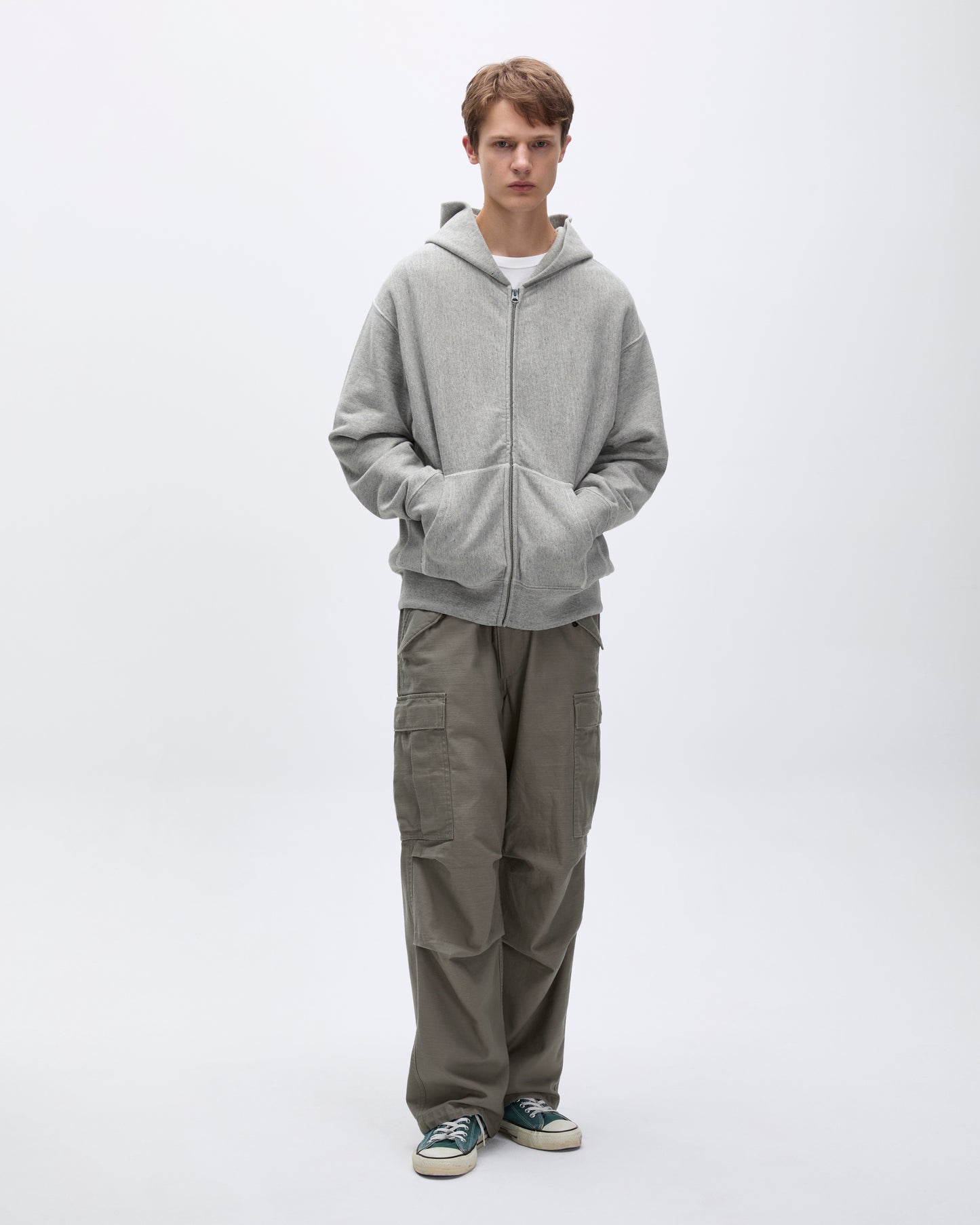 Original Full Zip Hoodie Heather Grey