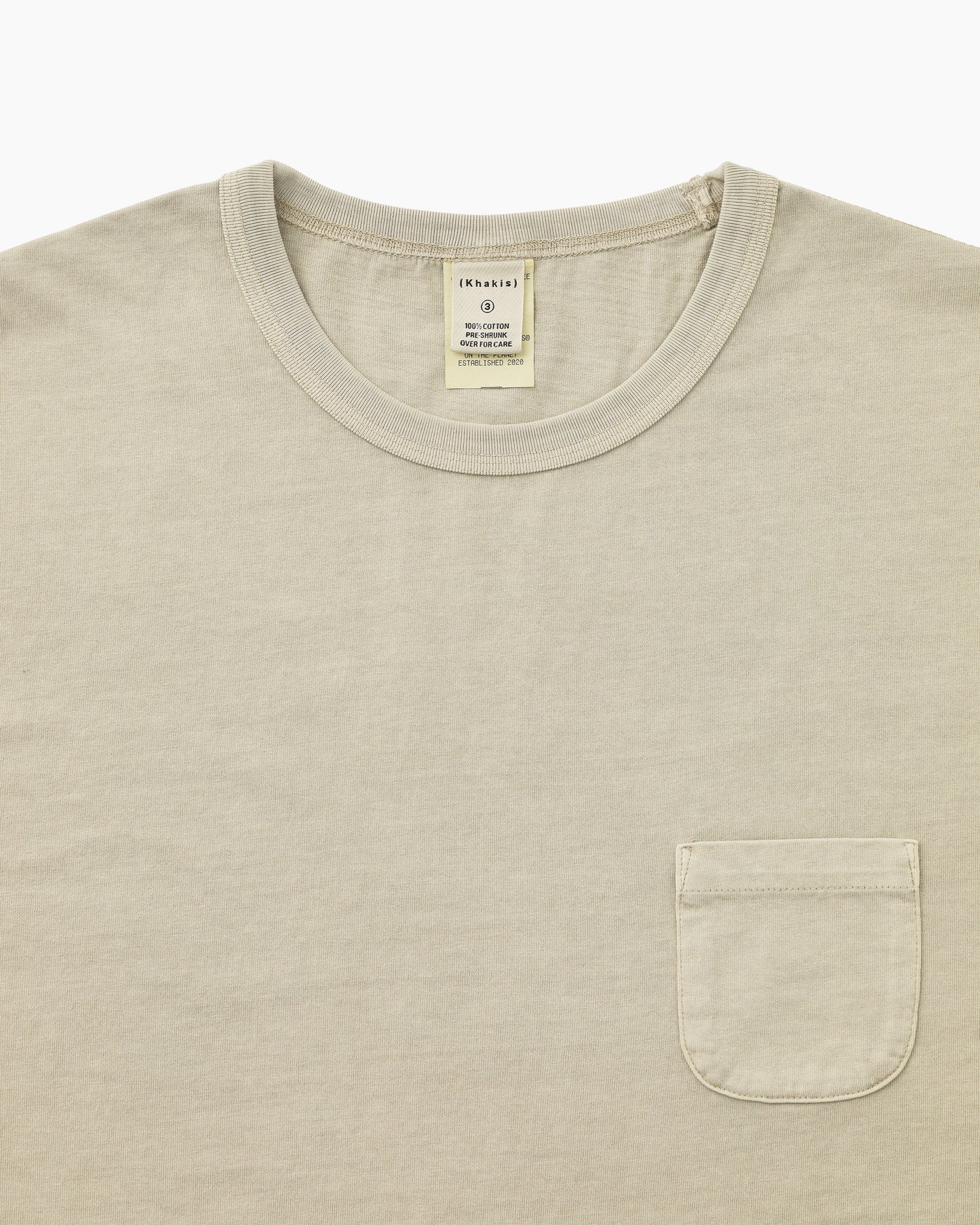 Overdyed Pocket Tee Beige