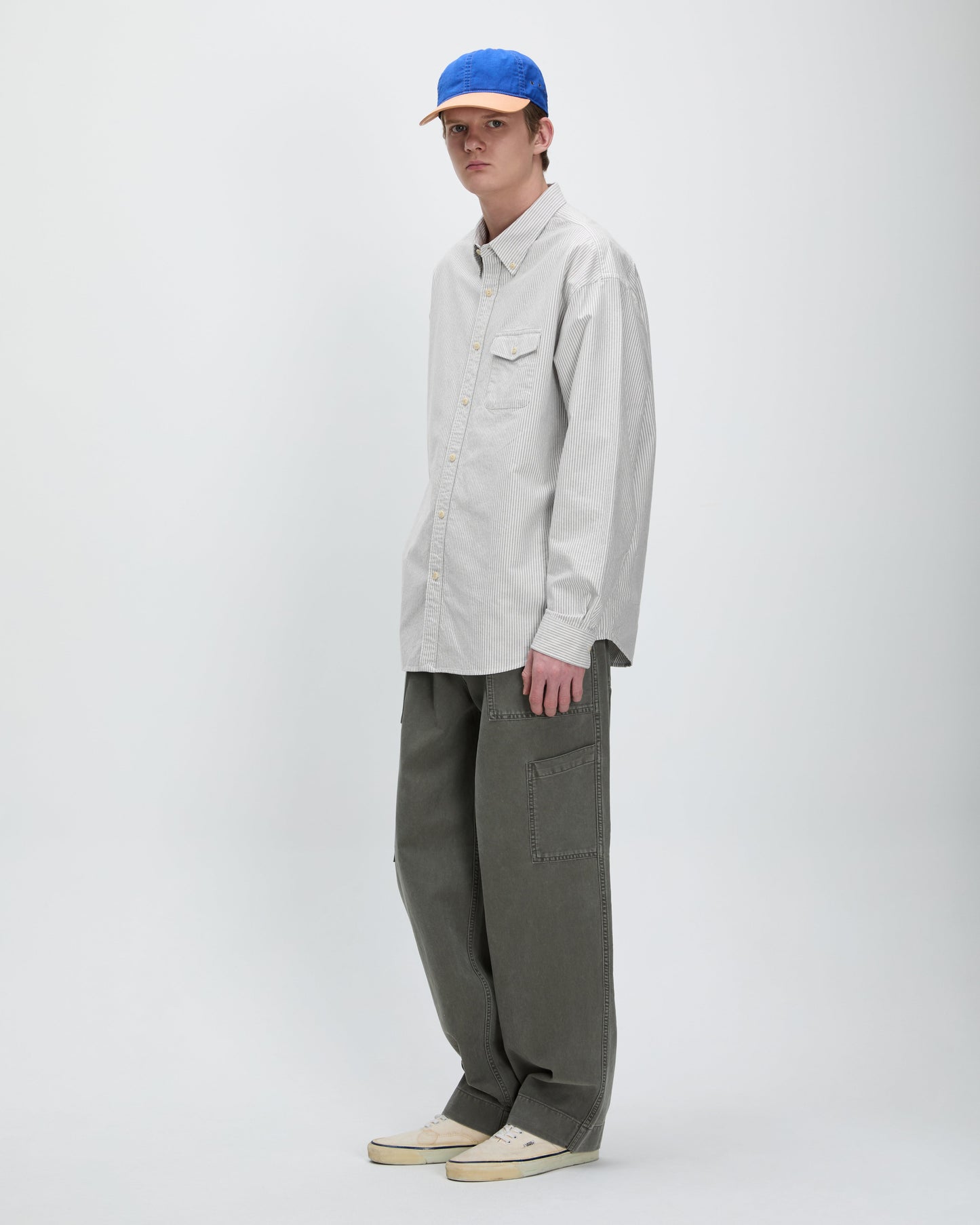 Oxford Club Shirt Grey Stripe