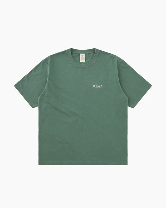 Script Logo S/S Tee Dusty Green
