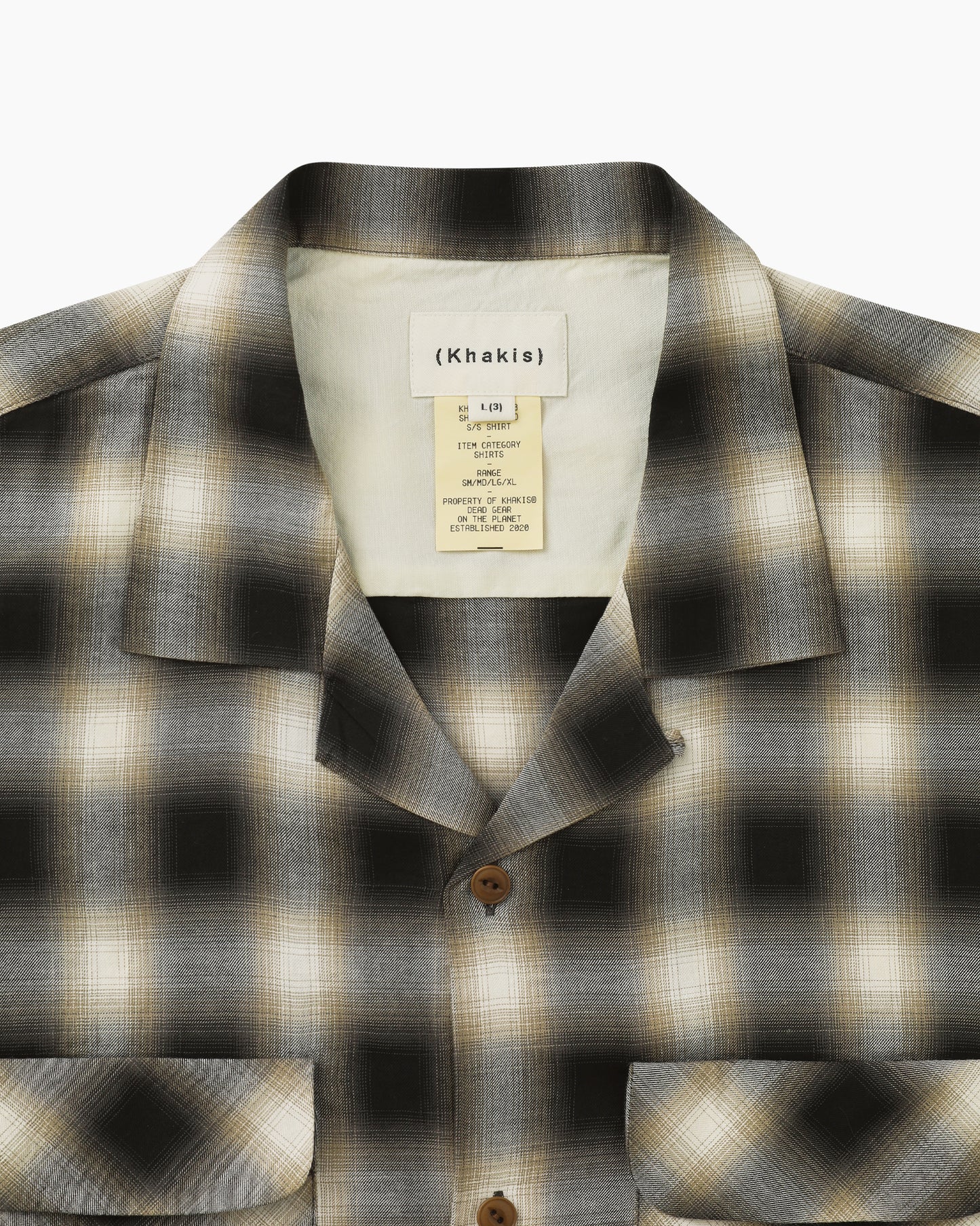 Shadow Plaid S/S Shirt Bark