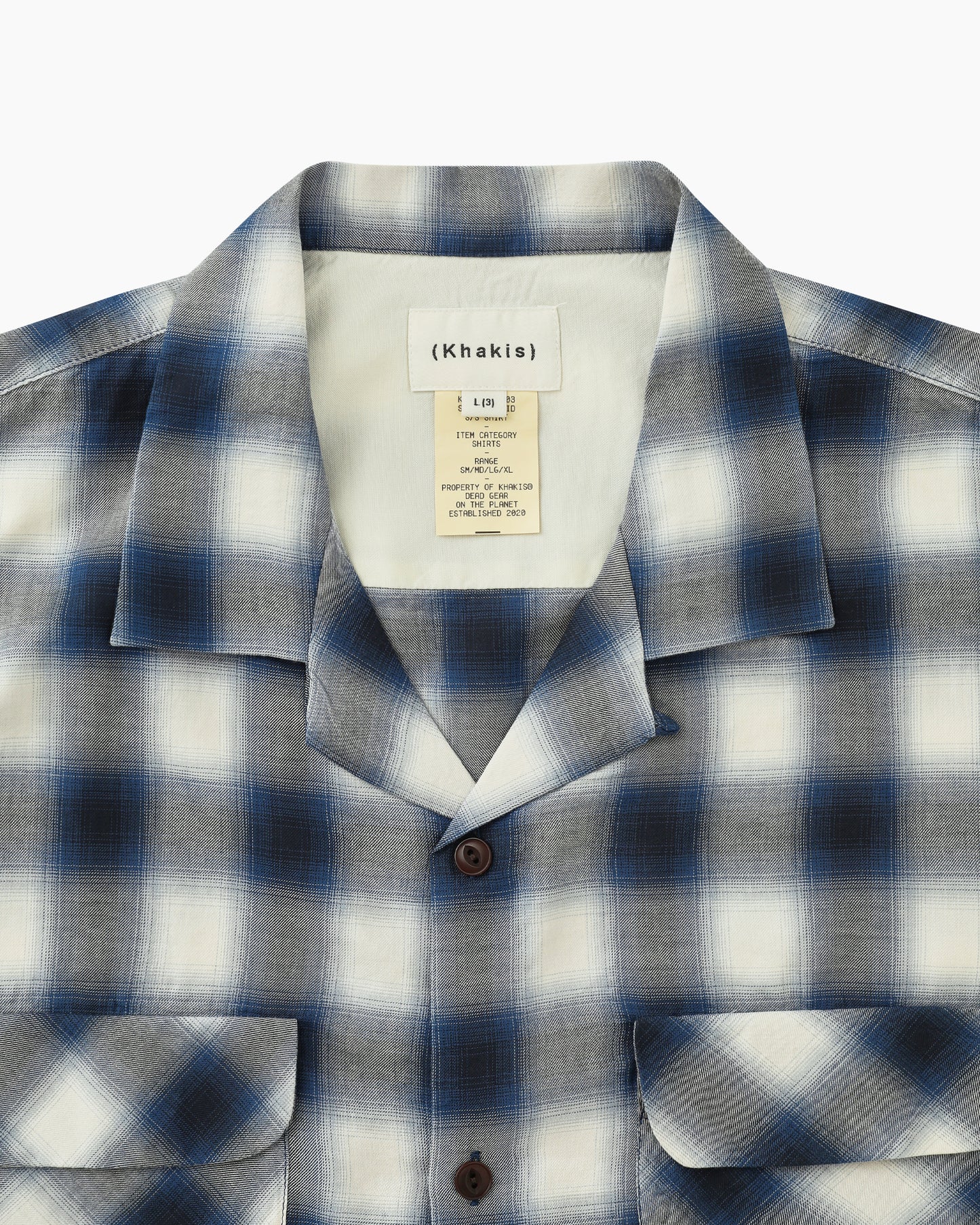 Shadow Plaid S/S Shirt Blue