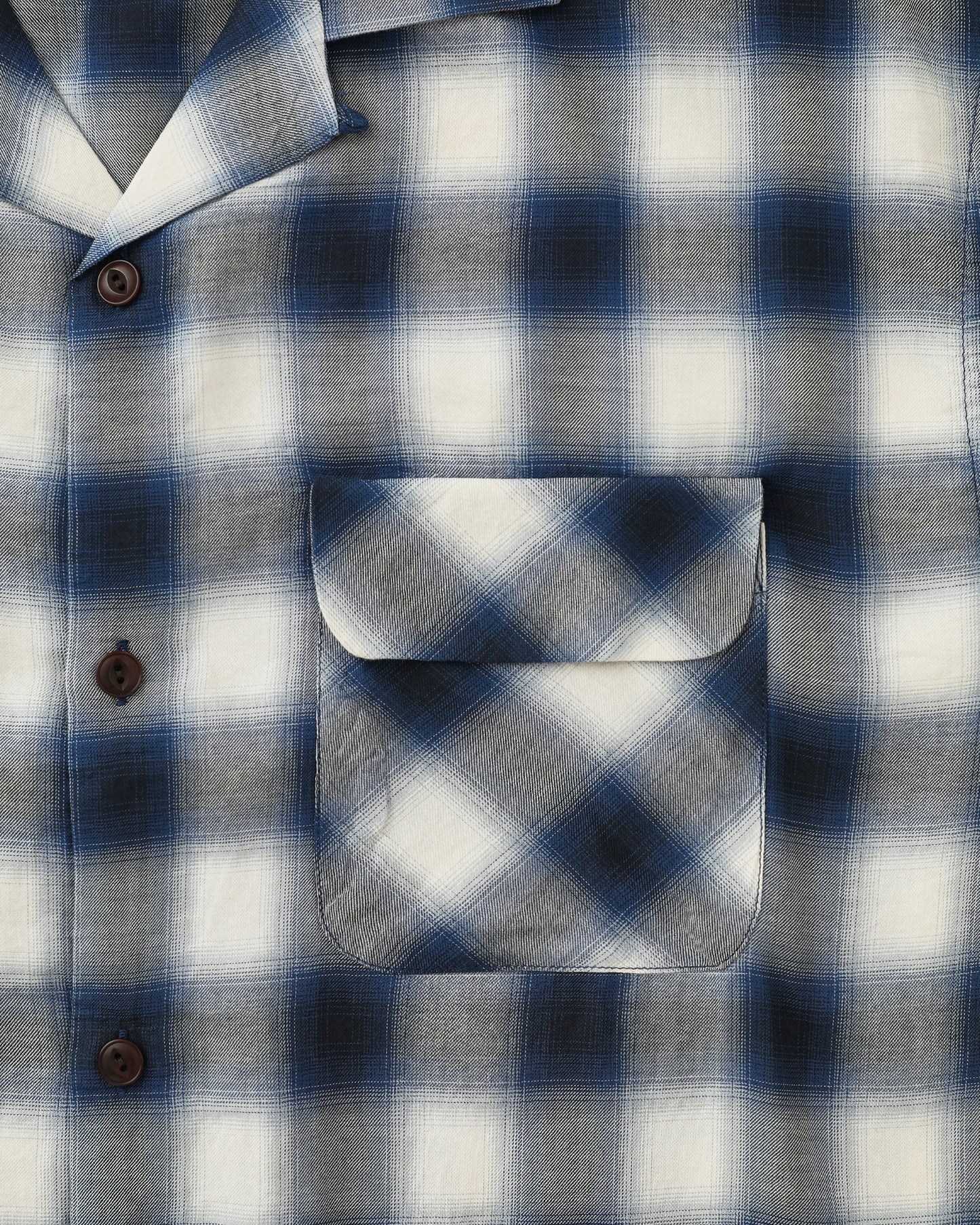 Shadow Plaid S/S Shirt Blue