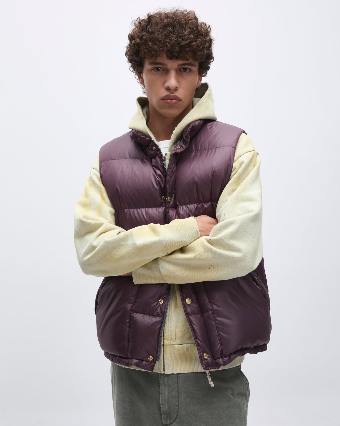 Snowfield Down Vest Burgundy