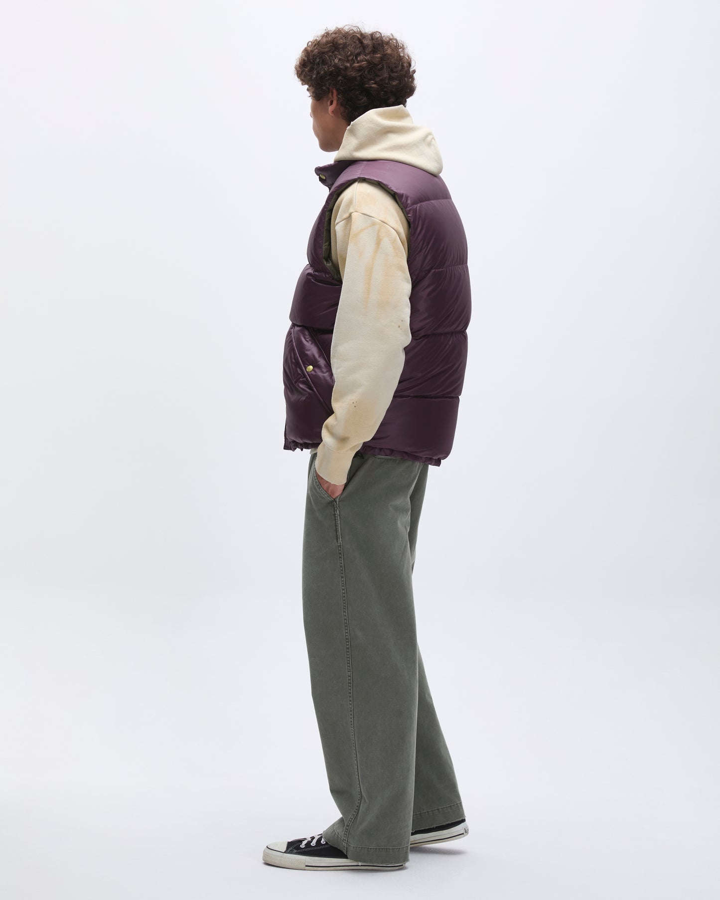 Snowfield Down Vest Burgundy