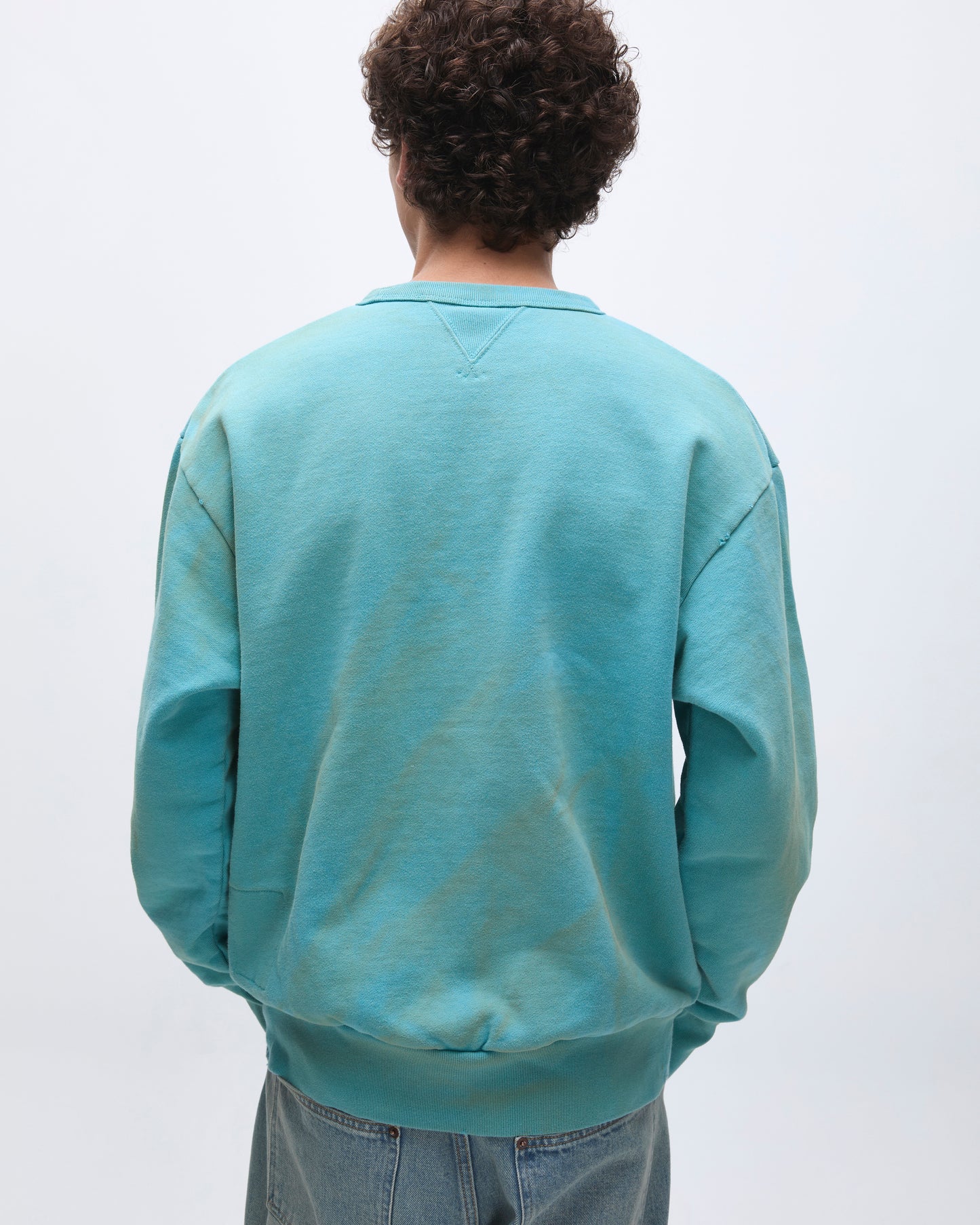 Stained Crewneck Blue
